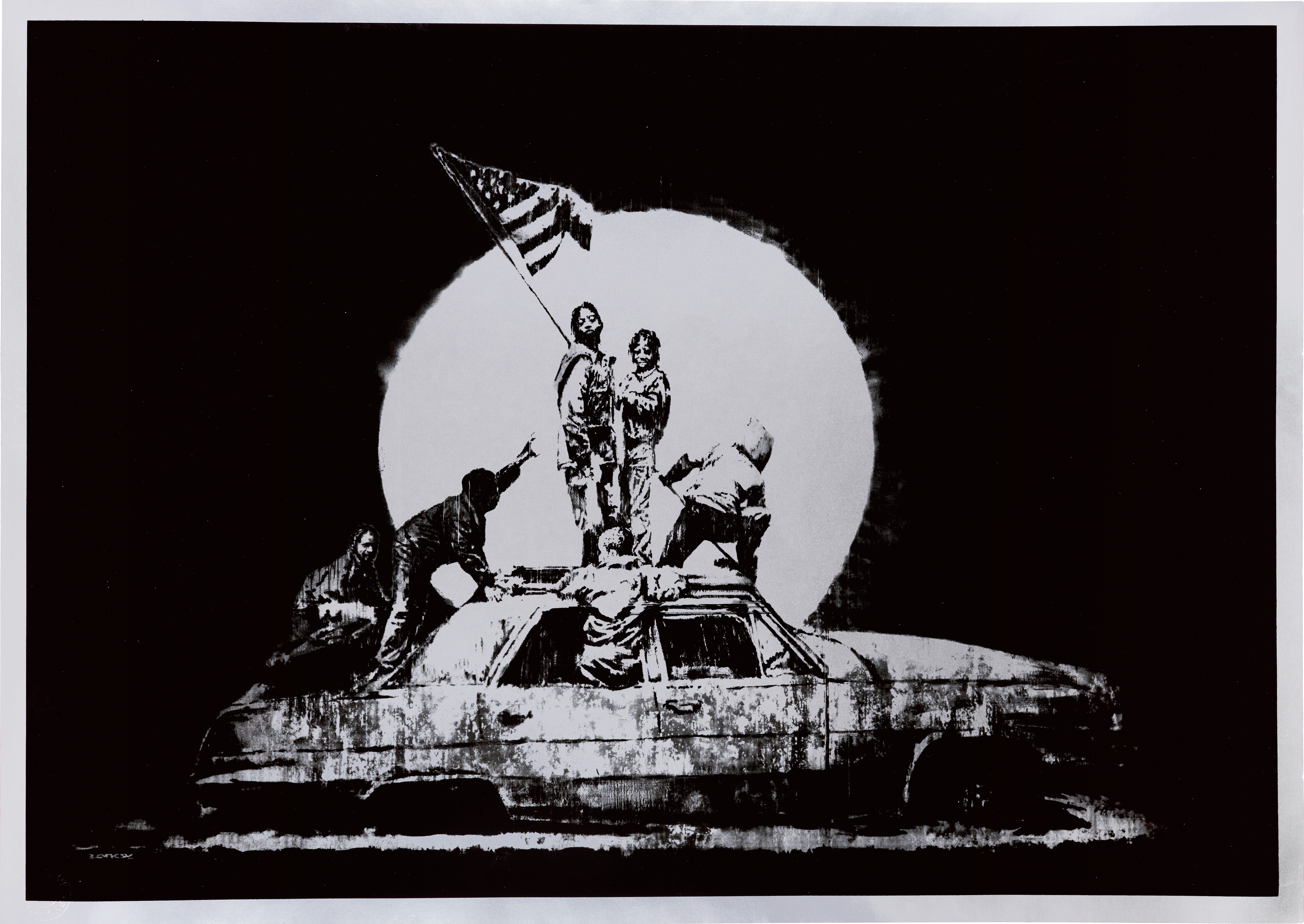 Banksy - FLAG (SILVER)