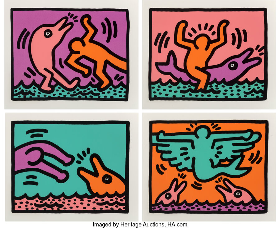 Keith Haring - Pop Shop Quad V (A-D)