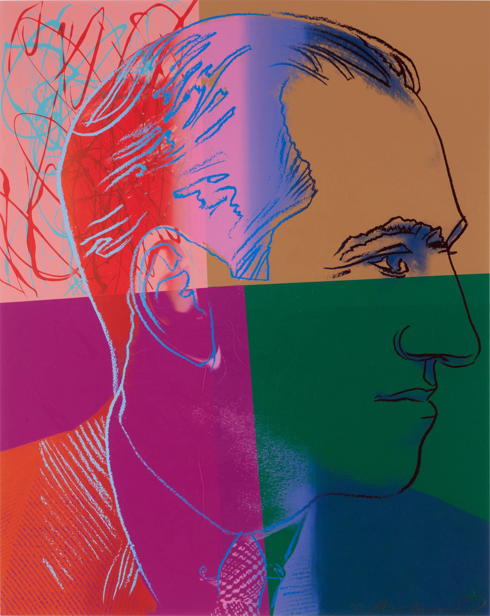 Andy Warhol - George Gershwin, from Ten Portraits of Jews of the Twentieth Century (Feldman & Schellmann II.231)