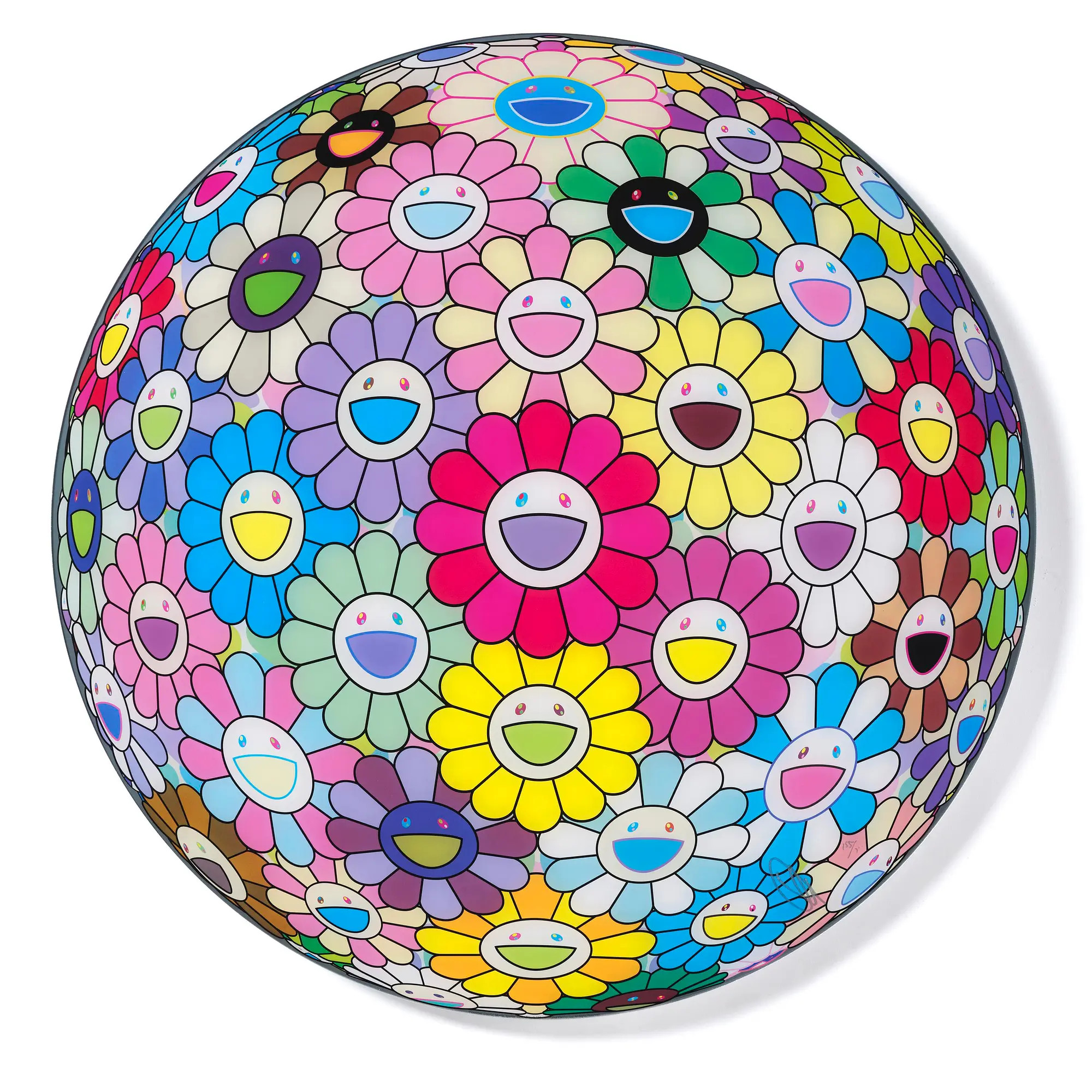 Takashi Murakami - "Flowerball (3D), Colorful, Miracle, Sparkle", 2021.