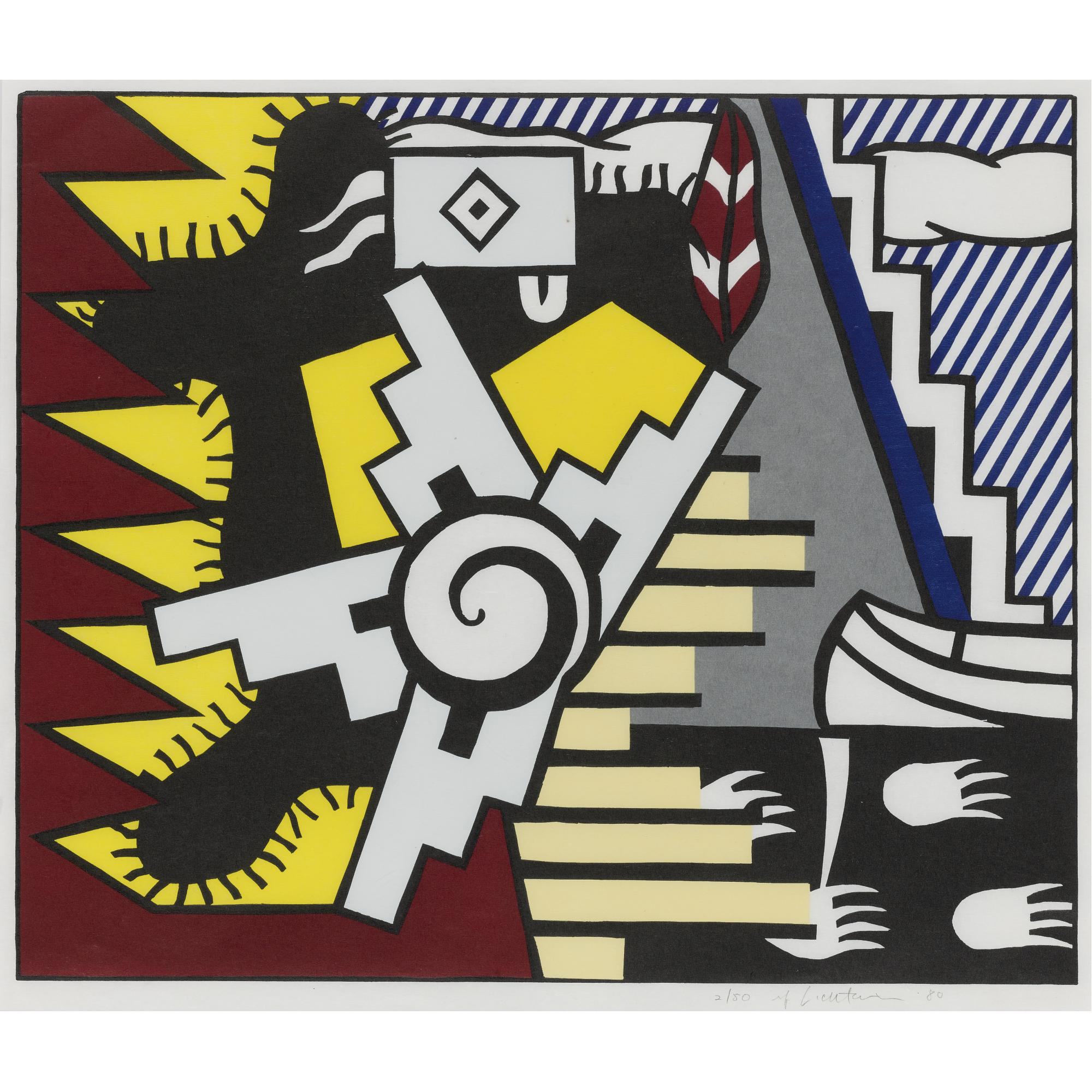 Roy Lichtenstein - American Indian Theme II
