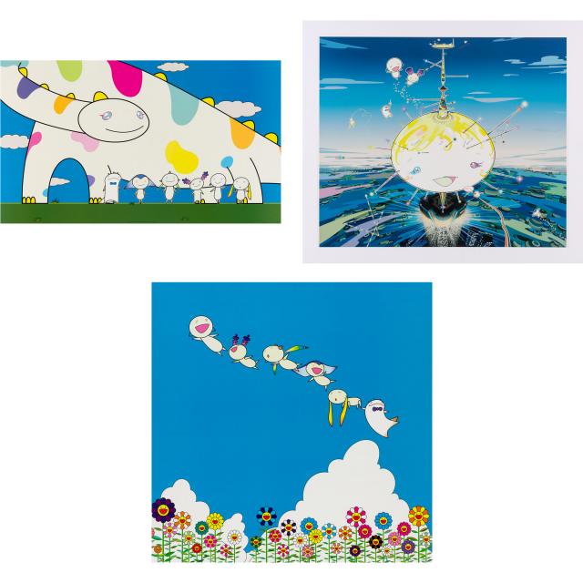 Takashi Murakami - Yoshiko and the Creatures Came from Planet 66; Mamu Came from the Sky; Planet 66: Summer Vacation