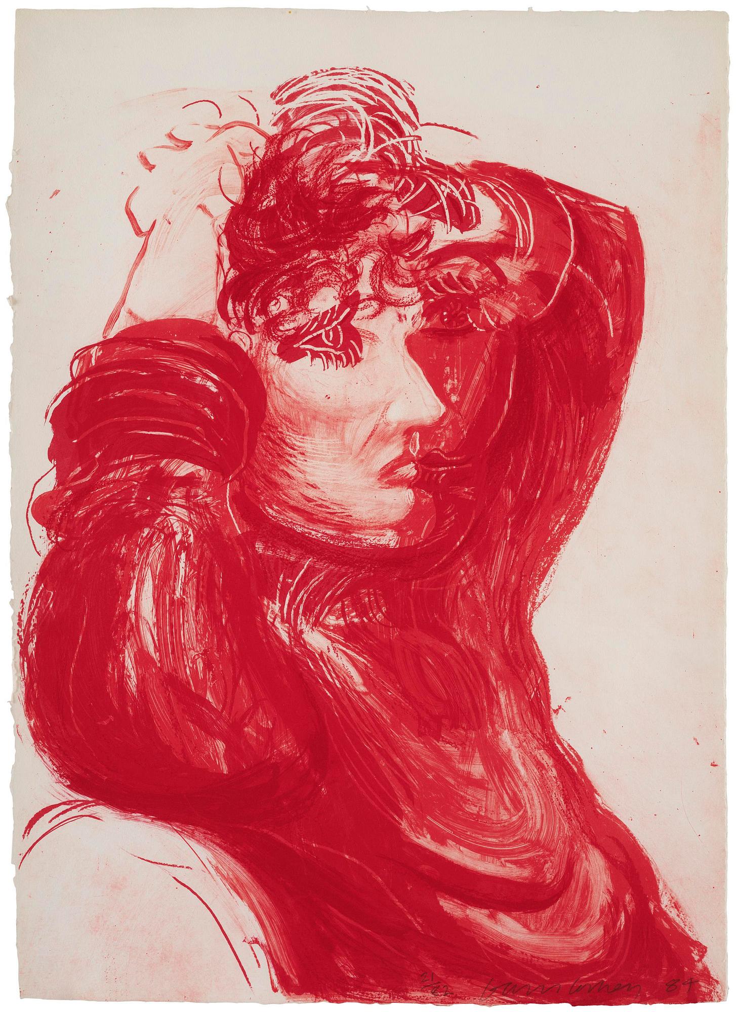 David Hockney - "Red Celia" from: "Moving Focus".
