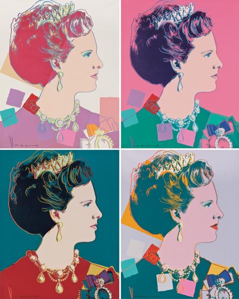 Andy Warhol - Queen Margrethe II of Denmark, from Reigning Queens (Royal Edition) (F. & S. II.342A-345A) (4 works)