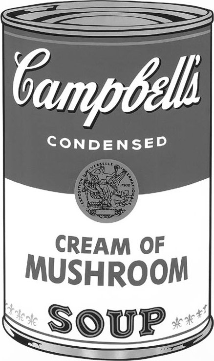 Andy Warhol - Cream of Mushroom Soup, from Campbell's Soup I