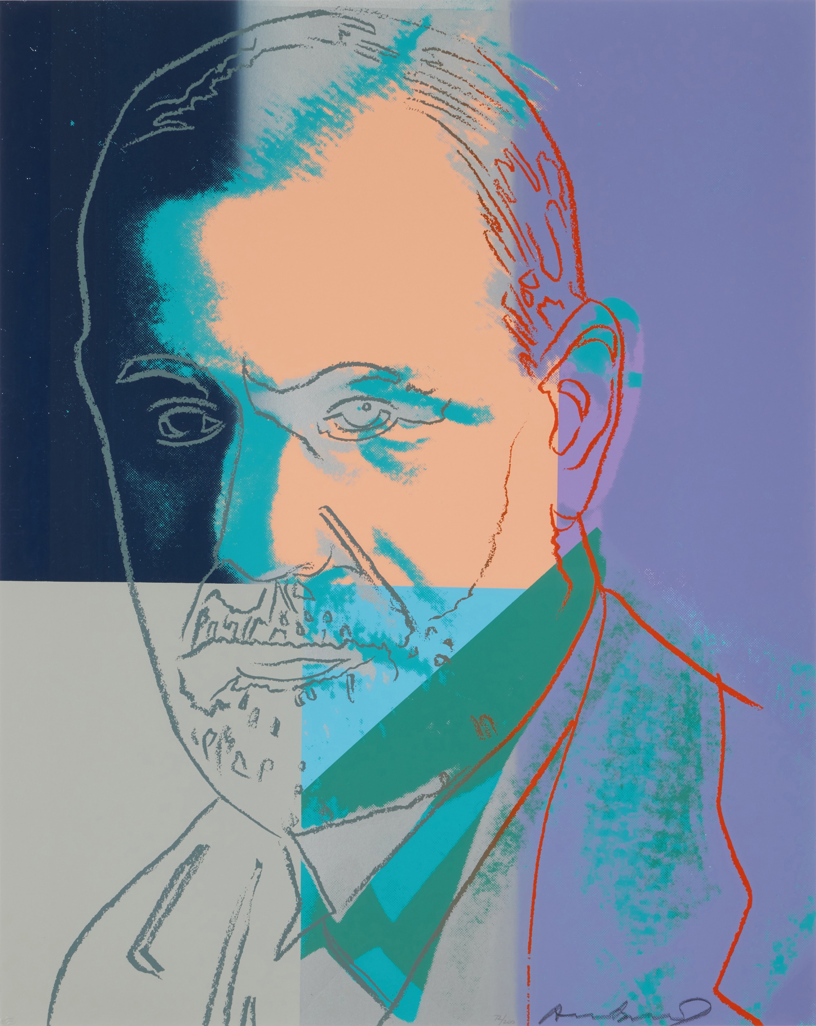 Andy Warhol - Sigmund Freud, from Ten Portraits of Jews from the Twentieth Century (Feldman & Schellmann II.235)