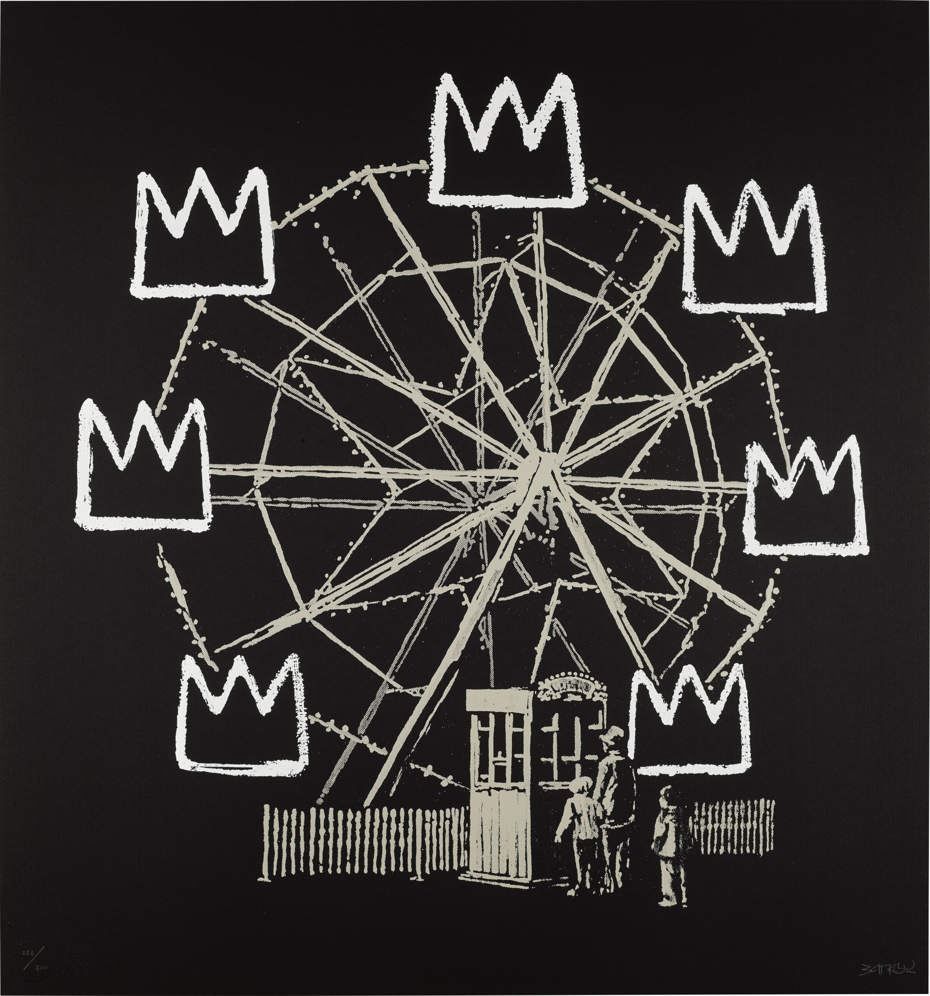 Banksy - Banksquiat (Black)