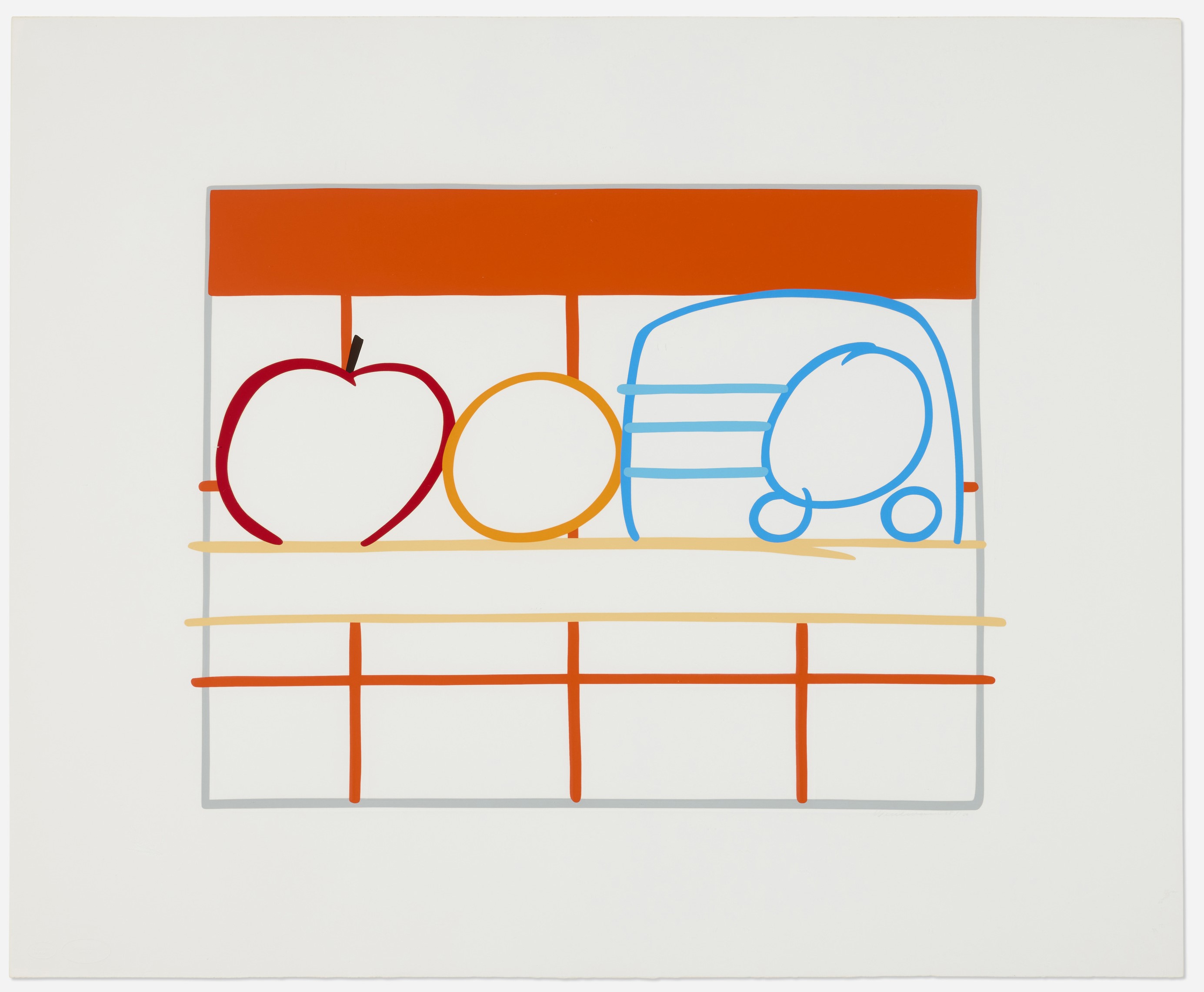 Tom Wesselmann - Still Life with Apple, Orange and Radio