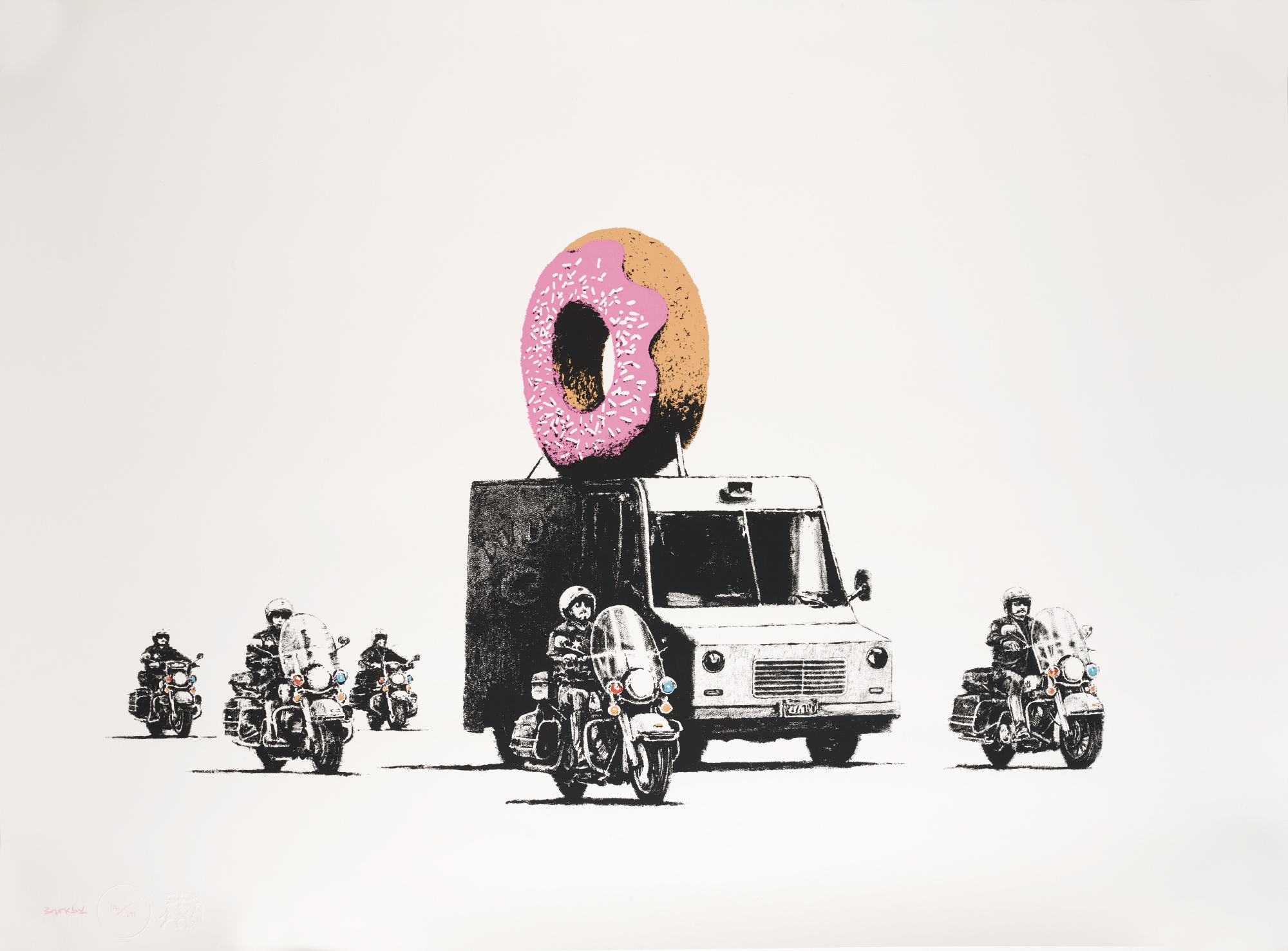 Banksy - STRAWBERRY DONUT
