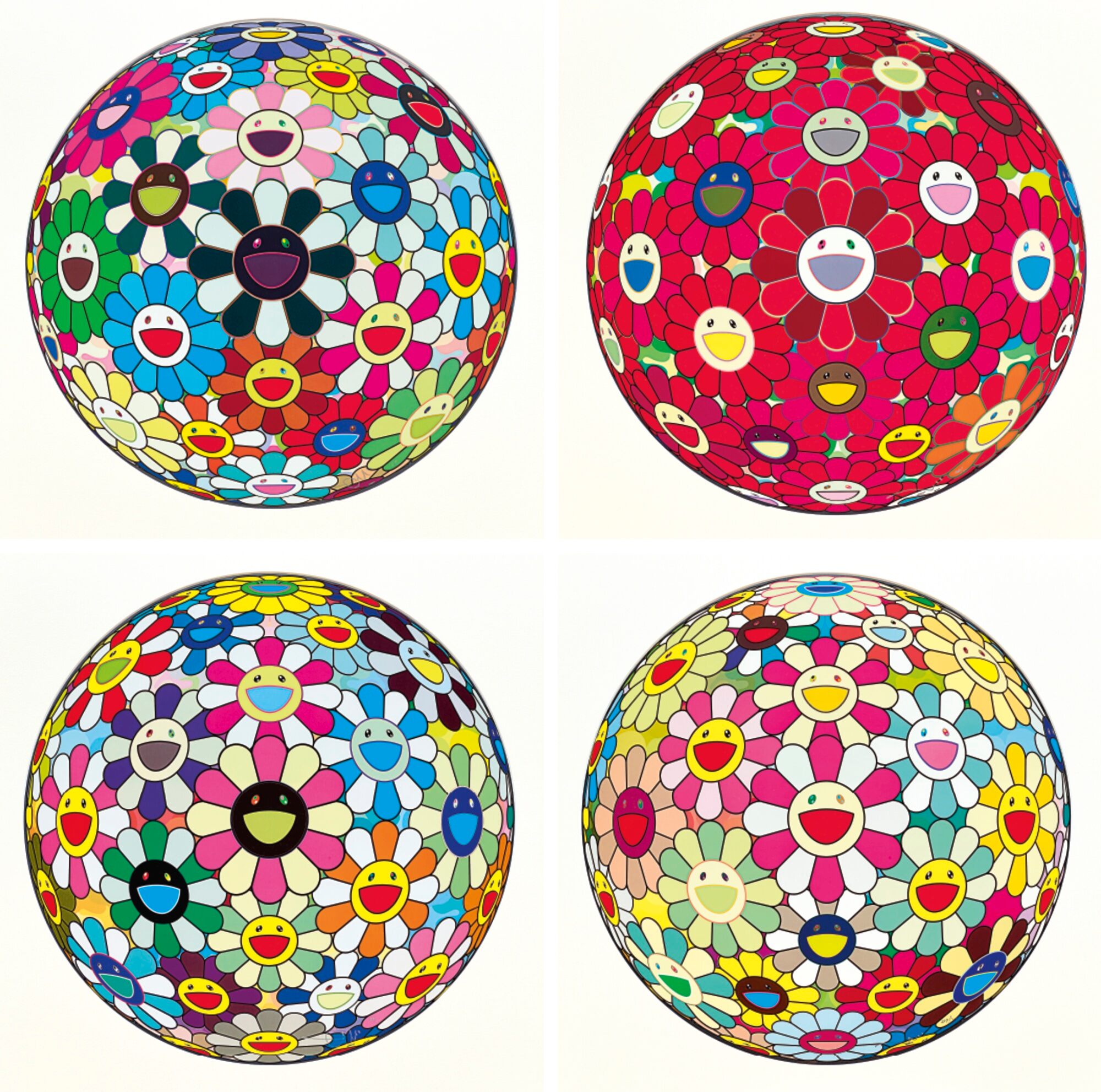 Takashi Murakami - Flowerball Series and other (four works)