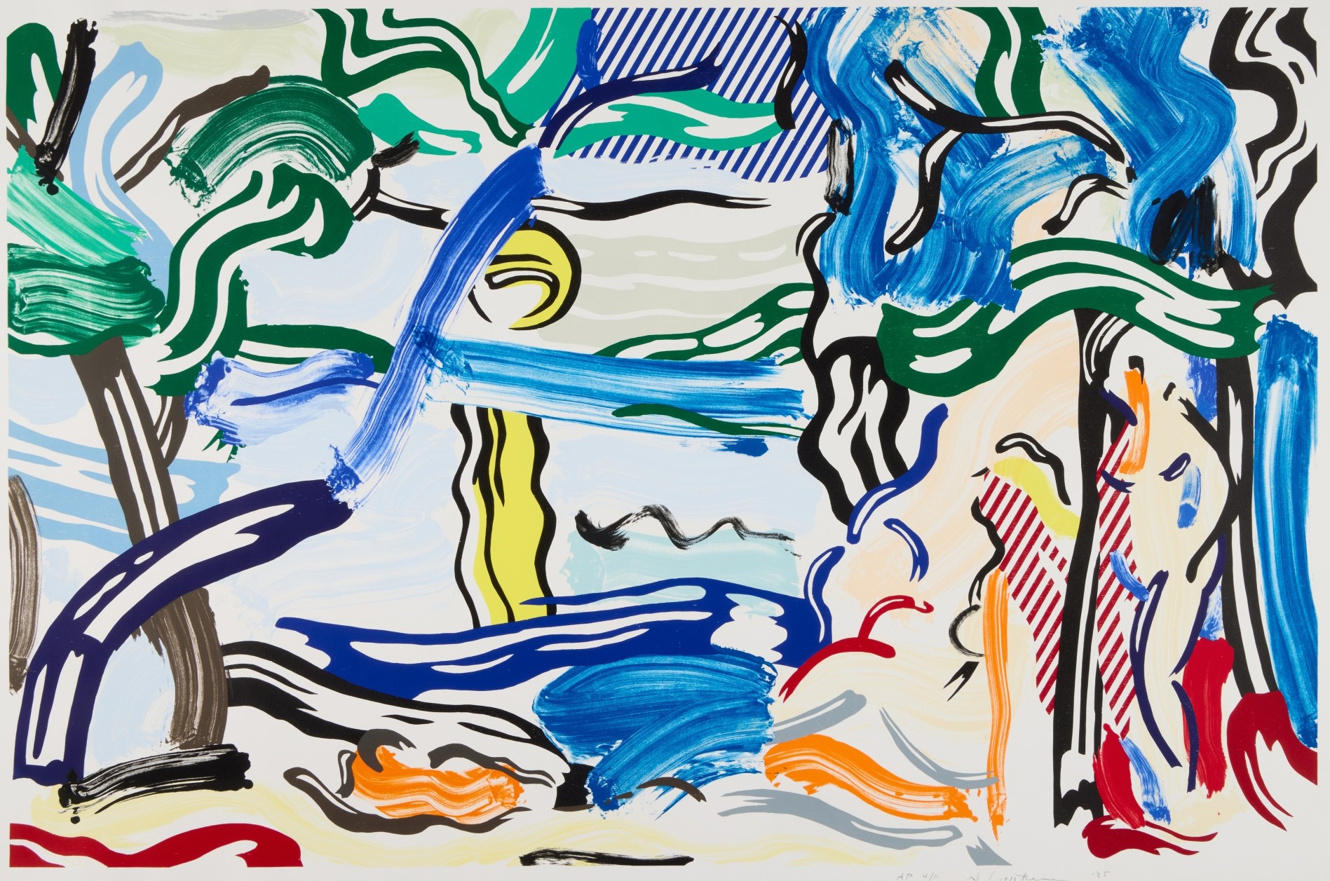 Roy Lichtenstein - Moonscape, from the Landscapes series