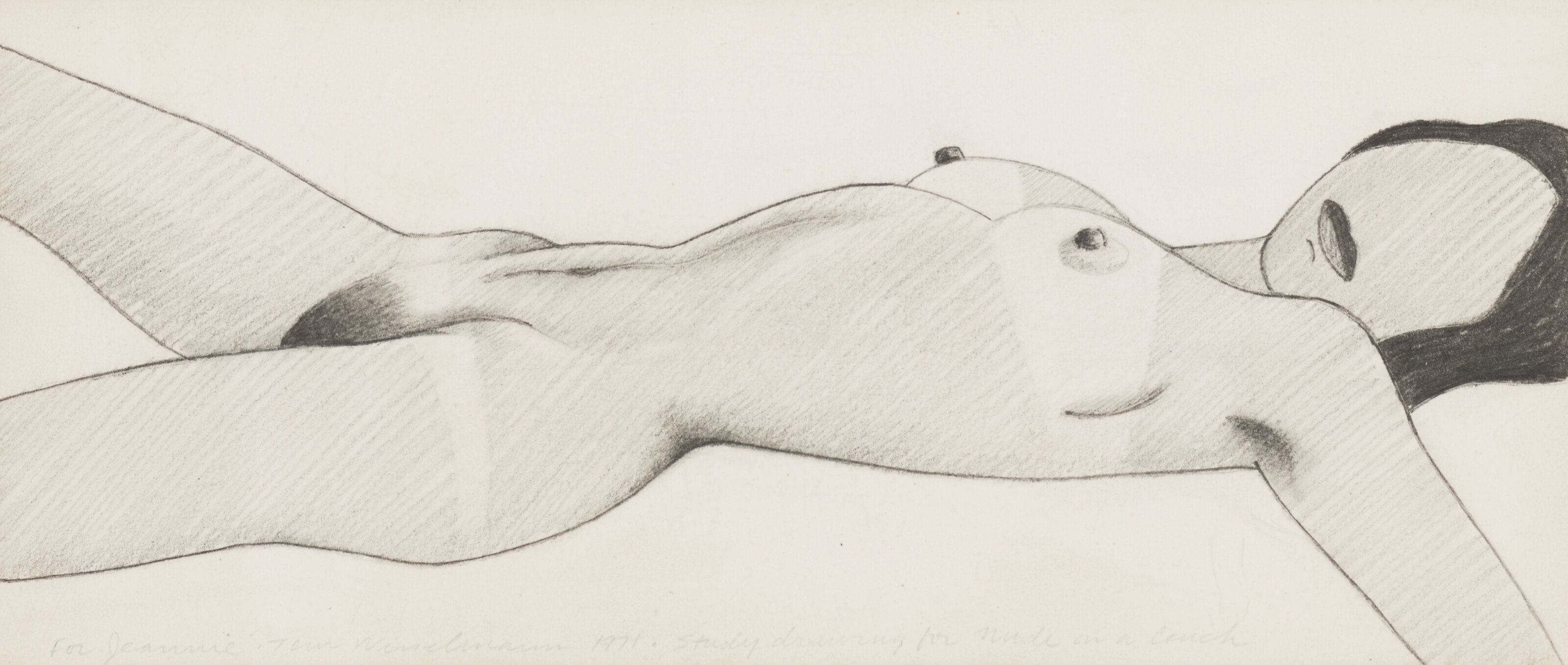 Tom Wesselmann - Study Drawing for Nude on a Couch