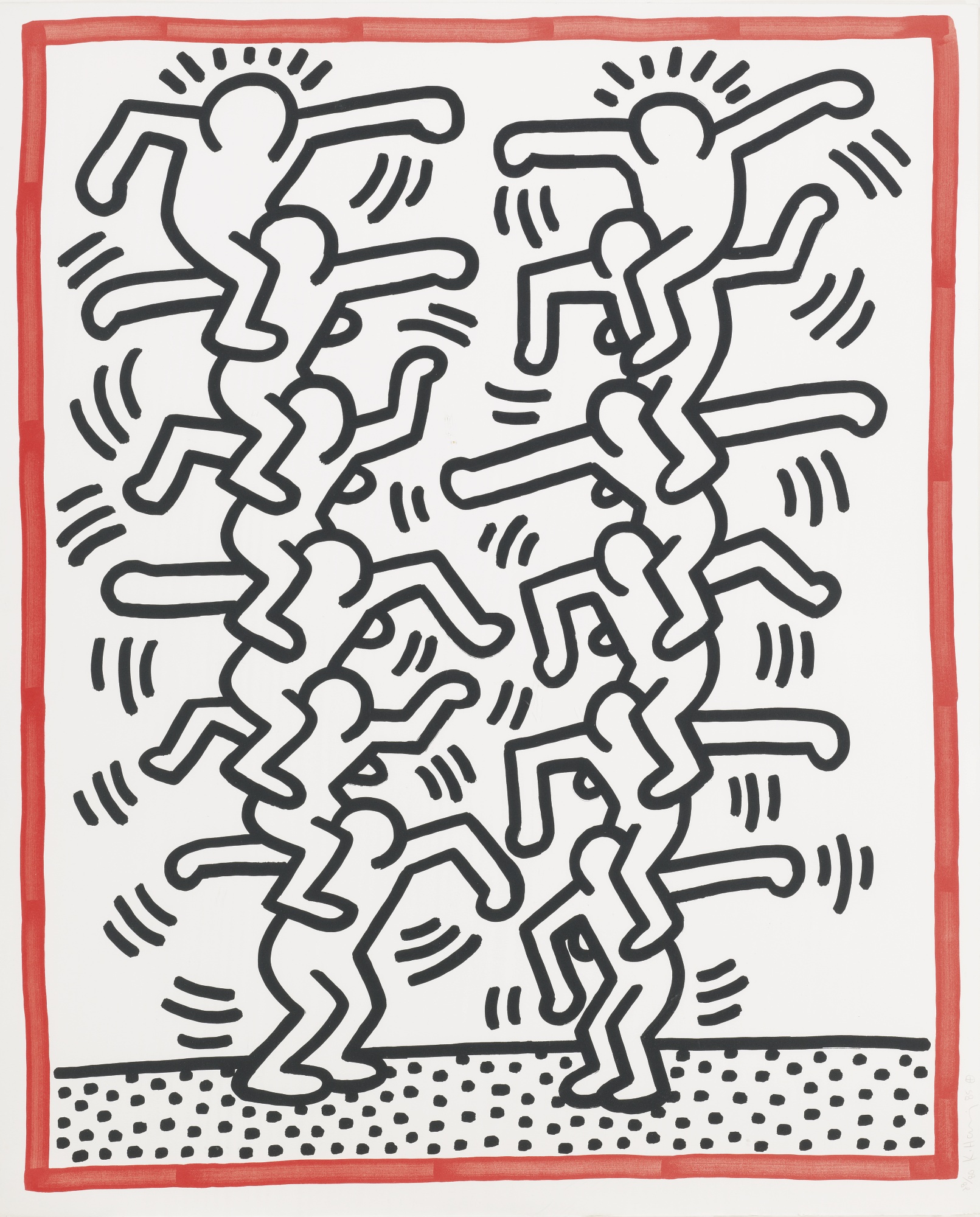 Keith Haring - Three Lithographs: One Plate