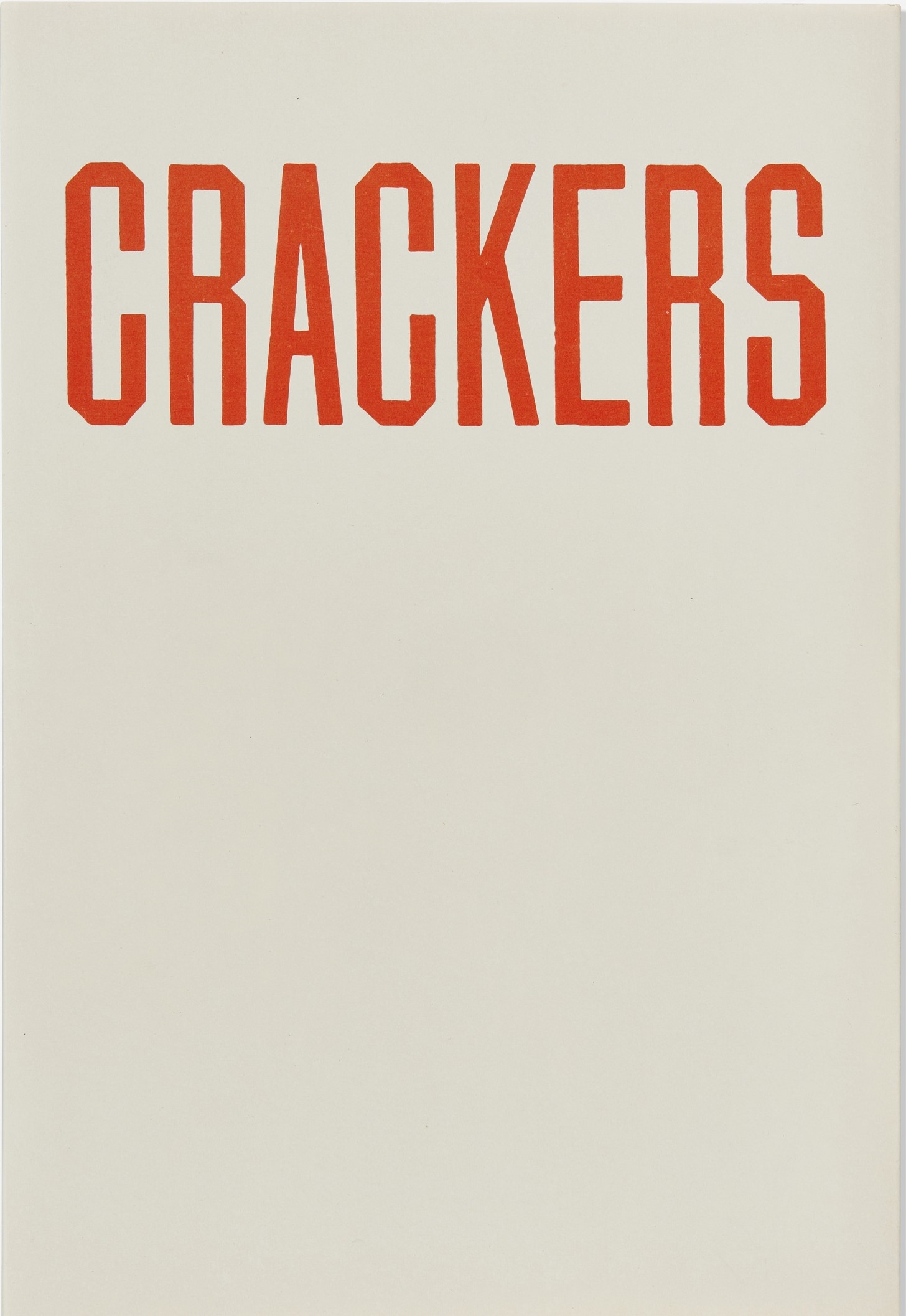 Ed Ruscha - Crackers