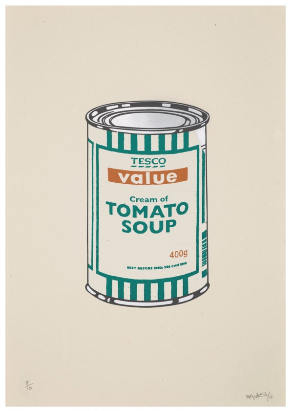 Banksy - Soup Can - White / Emerald / Tan