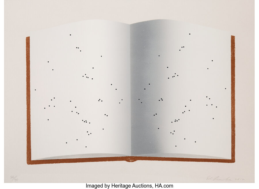 Ed Ruscha - Open Book with Worm Holes