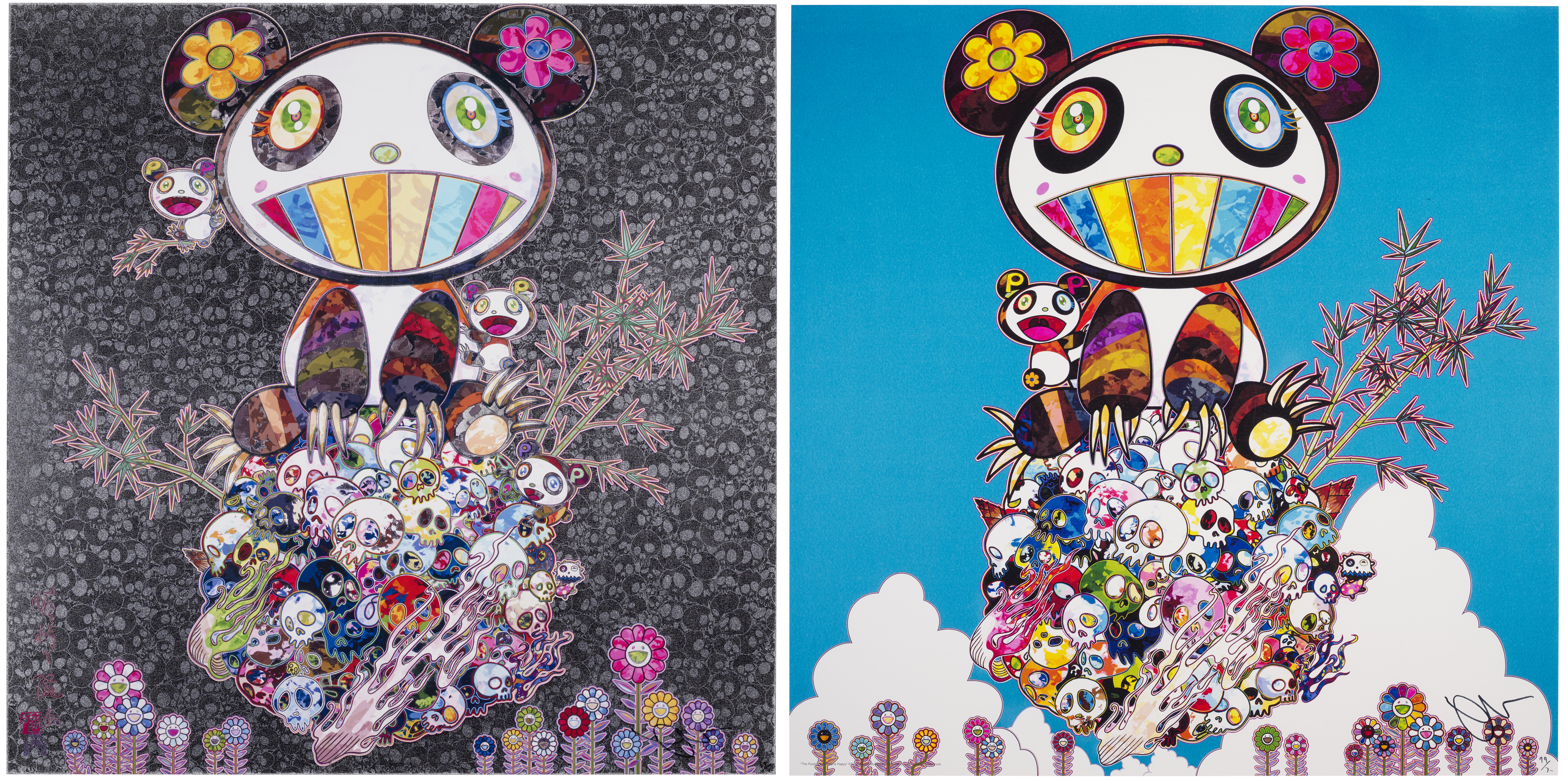 Takashi Murakami - Panda and Panda Cubs; & The Pandas Say They're Happy