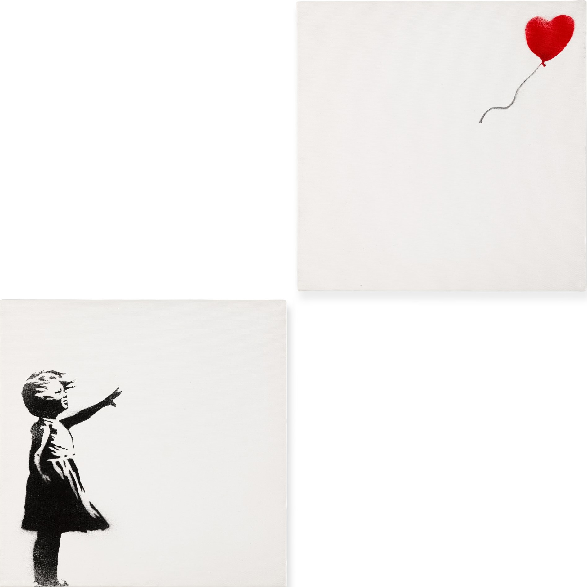 Banksy - Girl with Balloon Diptych