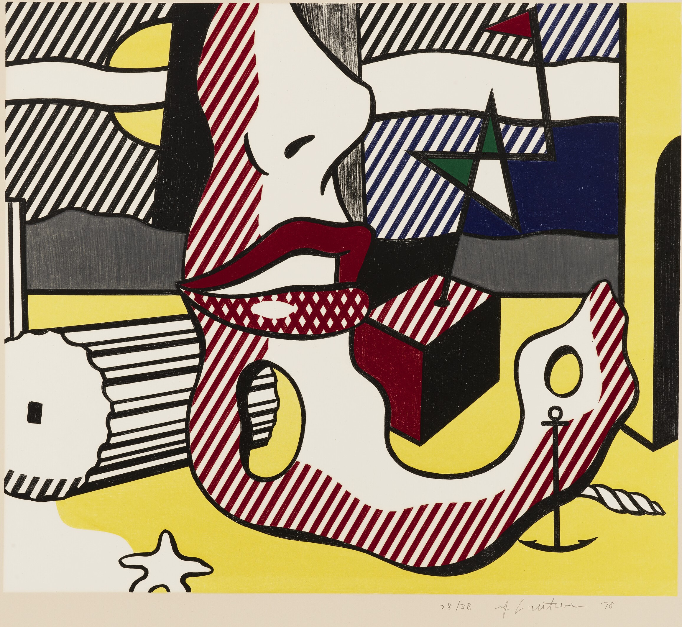 Roy Lichtenstein - A Bright Night, from Surrealist Series