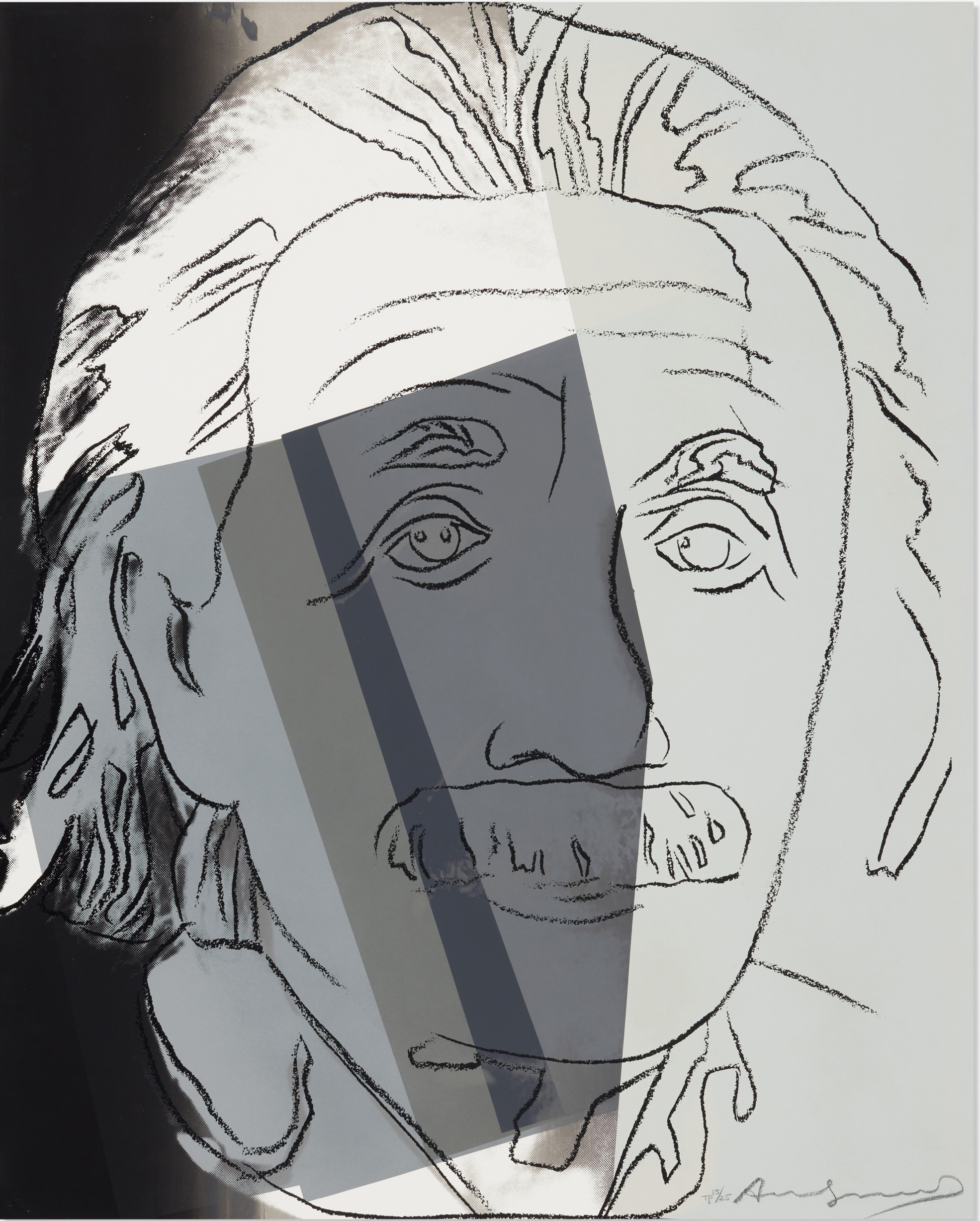 Andy Warhol - Albert Einstein (from the Ten Portraits of Jews of the Twentieth Century portfolio) (Unique Trial Proof)