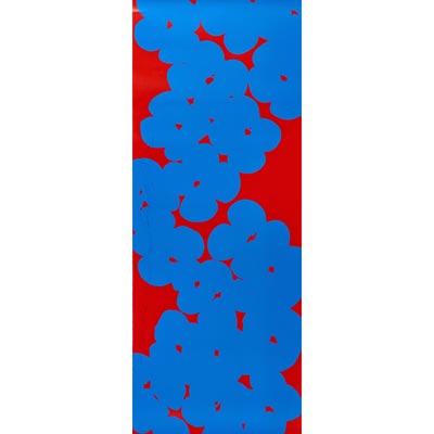 Donald Sultan - Wallflowers 4 (Blue and Red)