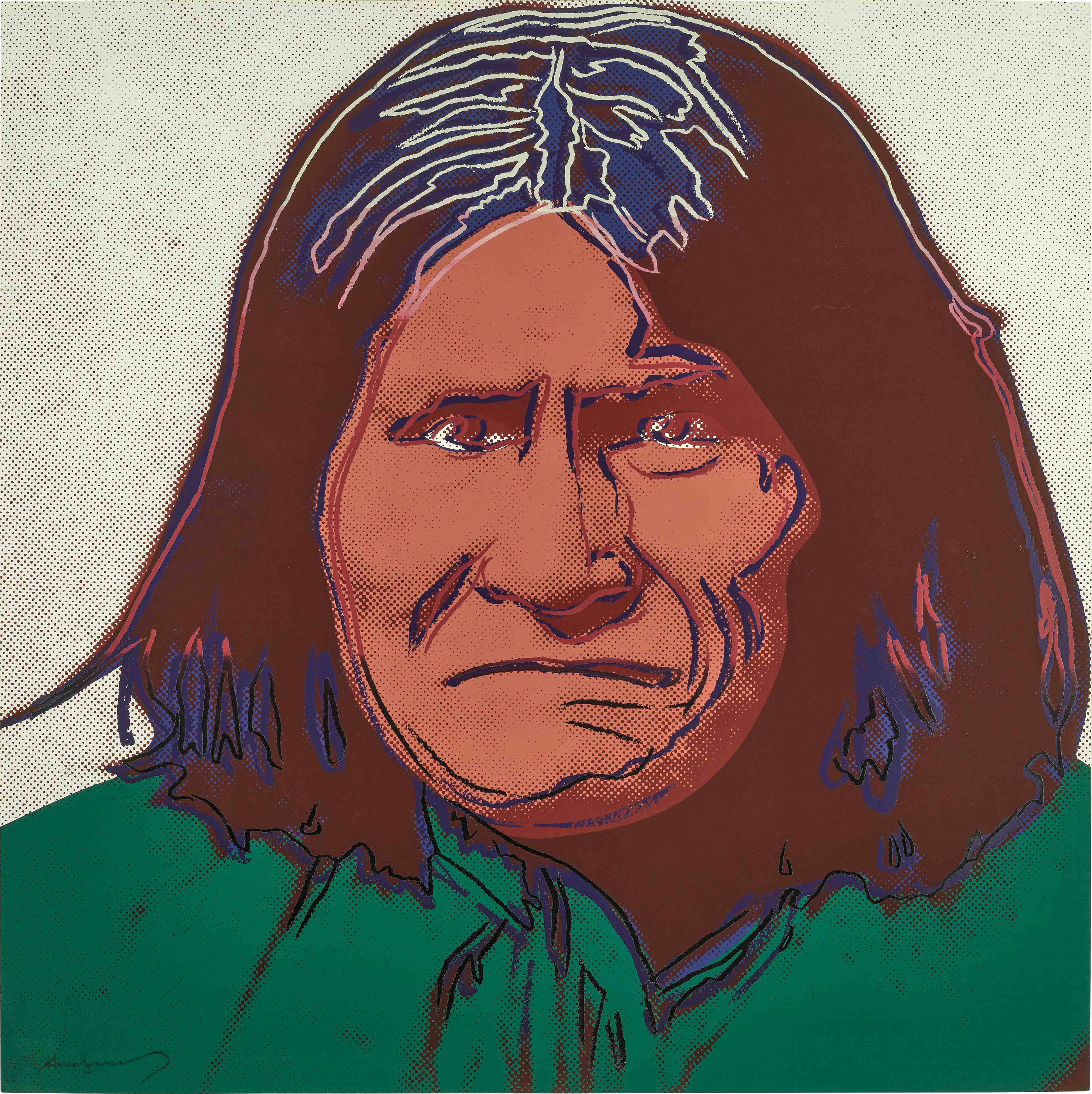 Andy Warhol - Geronimo, from Cowboys and Indians
