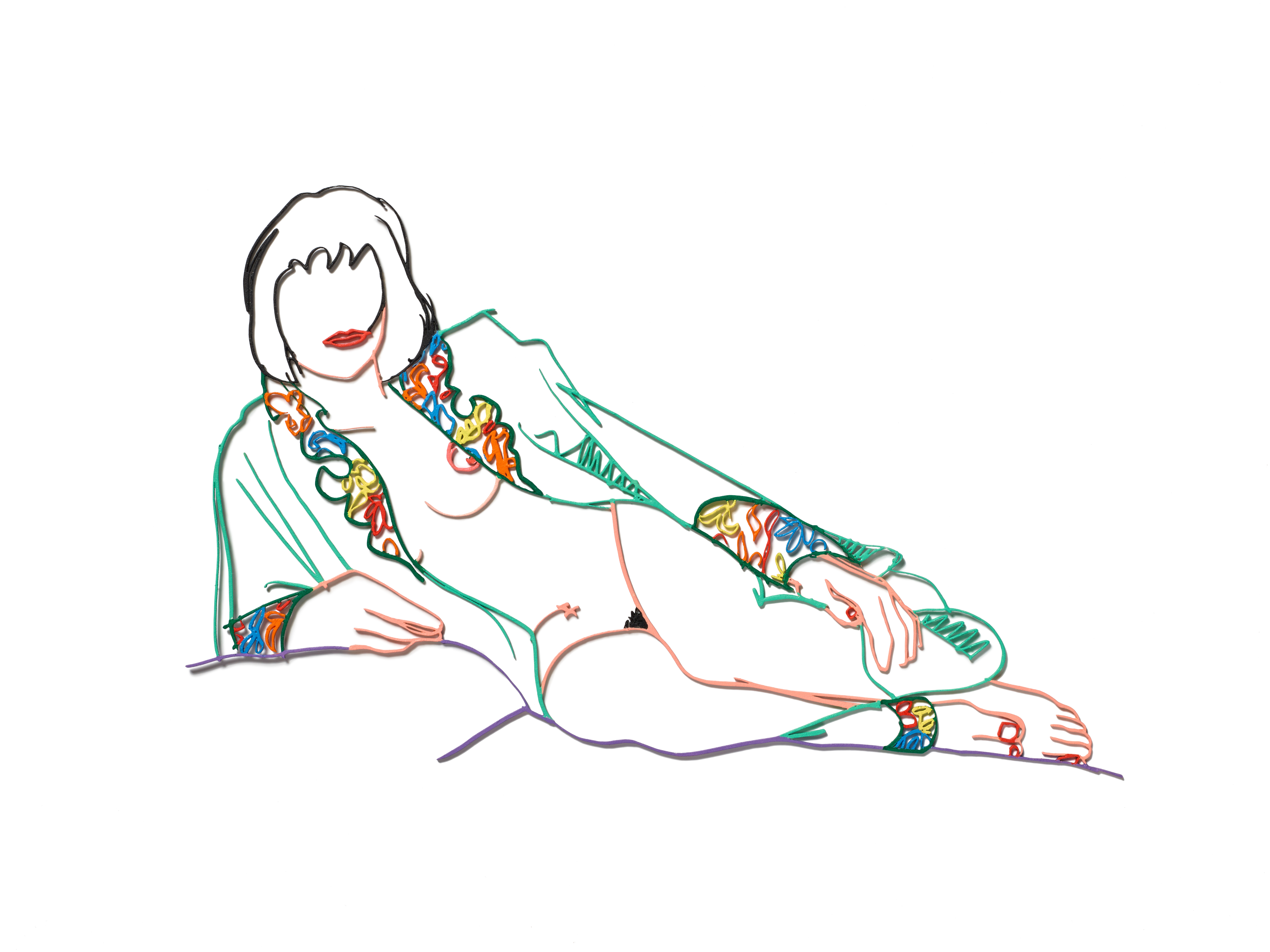 Tom Wesselmann - Monica Lying On One Elbow With Robe