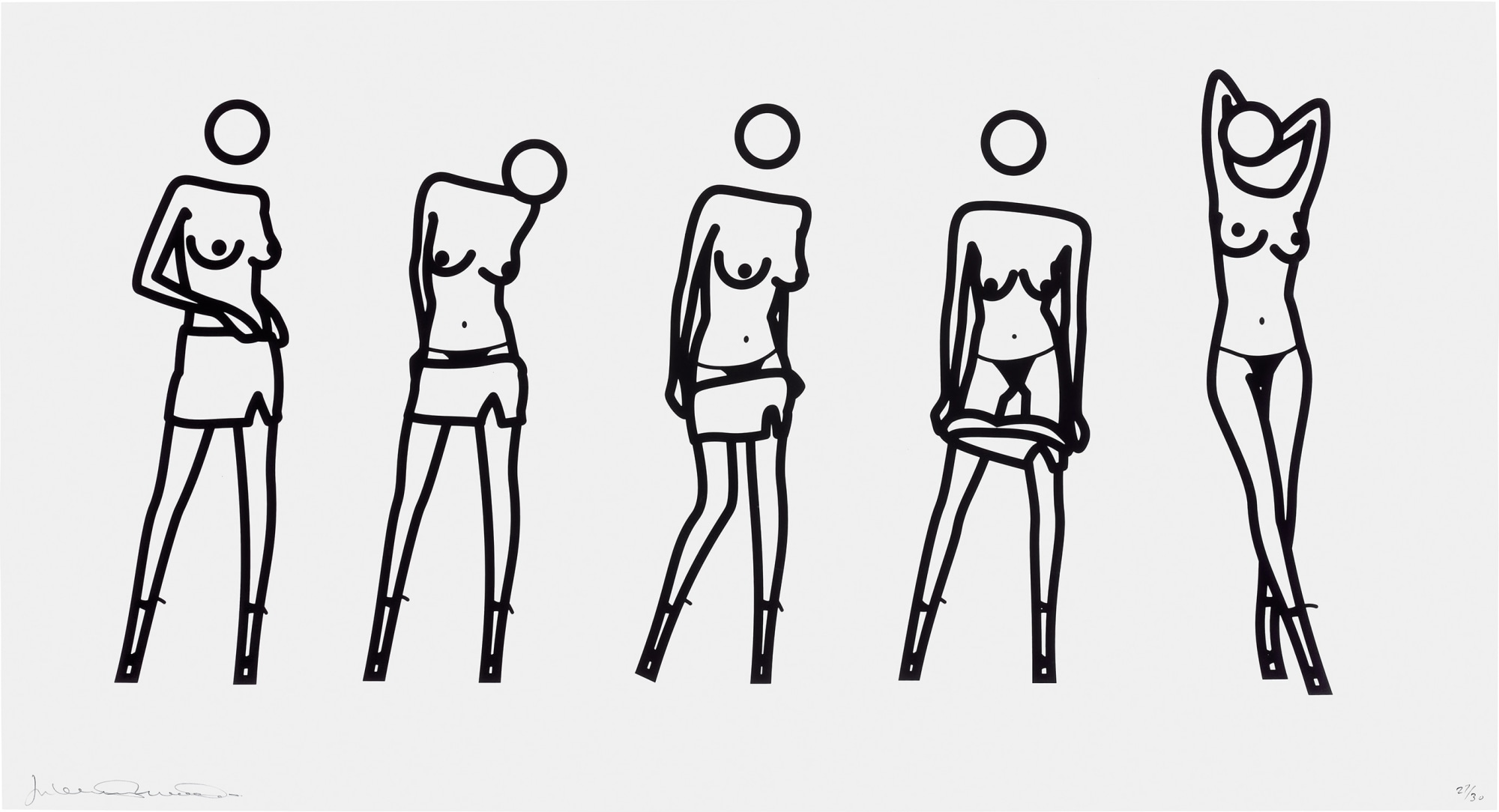 Julian Opie - Bijou Gets Undressed. 6 (C. 55)