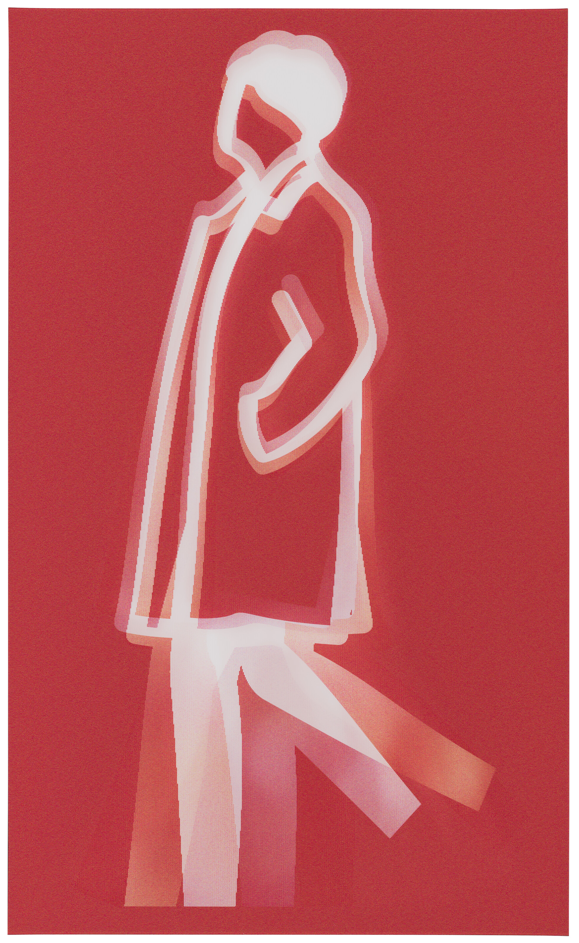 Julian Opie - Curly hair, from: Old Street Walkers