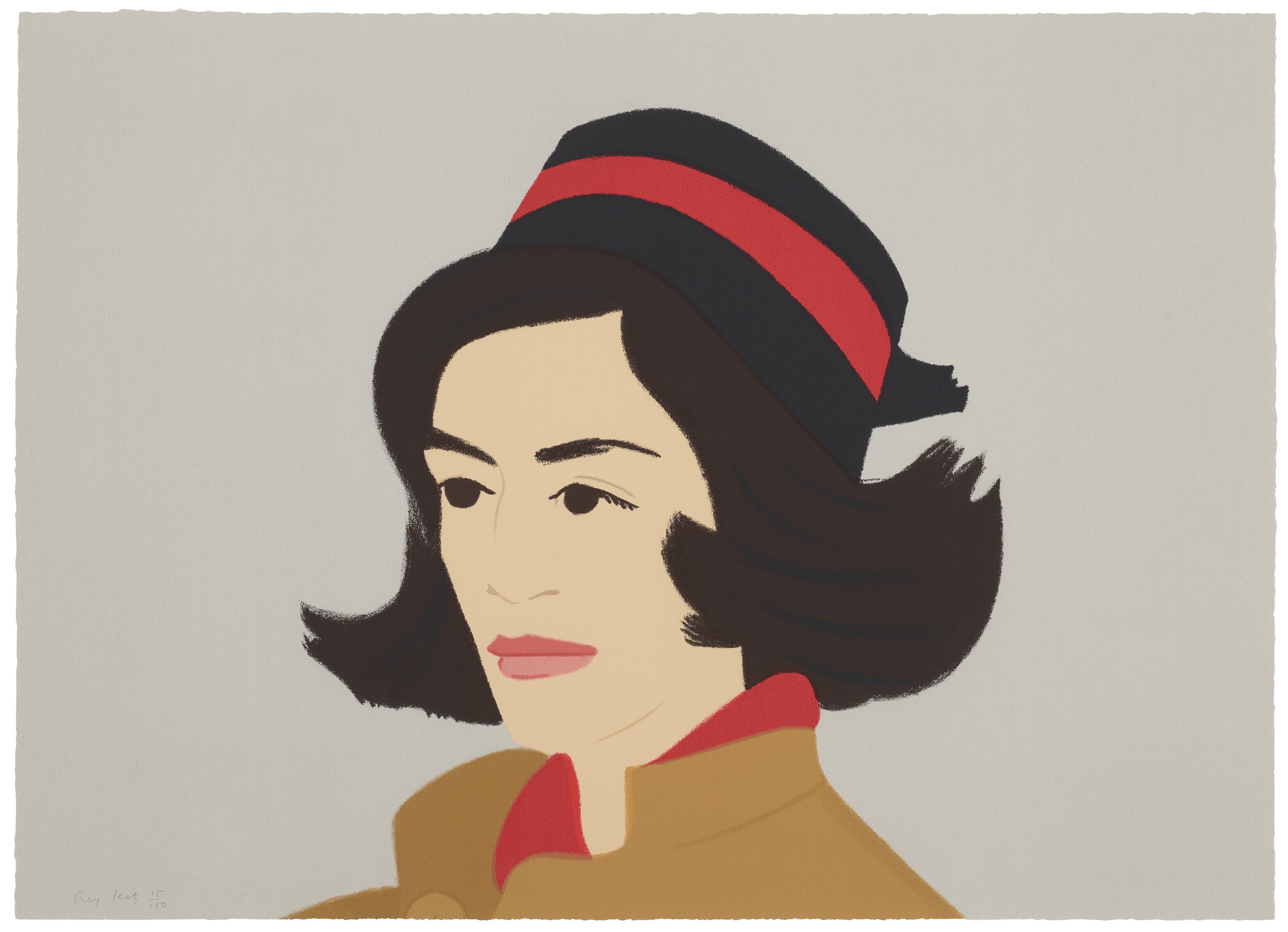 Alex Katz - Ada in Hat, from Alex and Ada, the 1960's to the 1980's