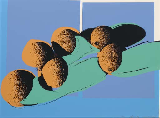 Andy Warhol - Cantaloupes II; Cantaloupes I; Peaches; and Pears, from Space Fruit Still Lifes
