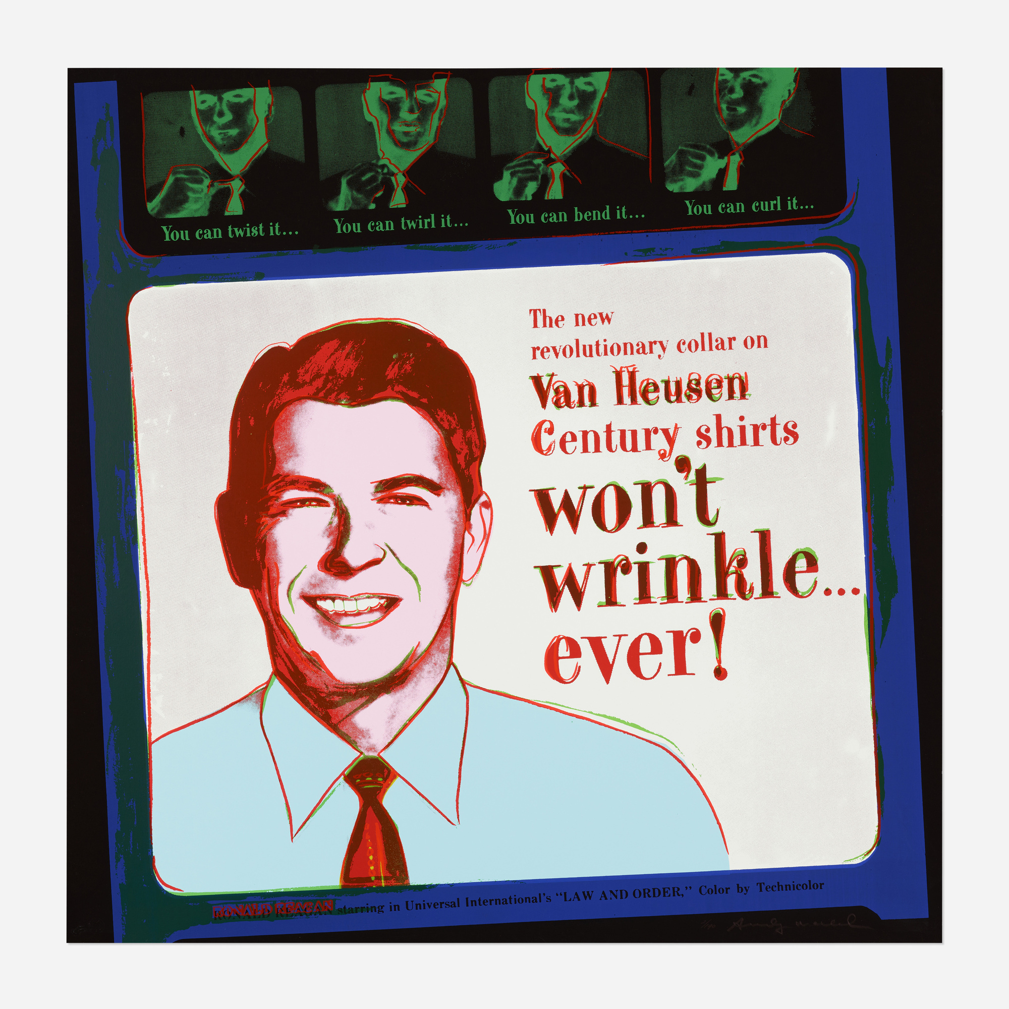Andy Warhol - Van Heusen (Ronald Reagan) (from the Ads series)