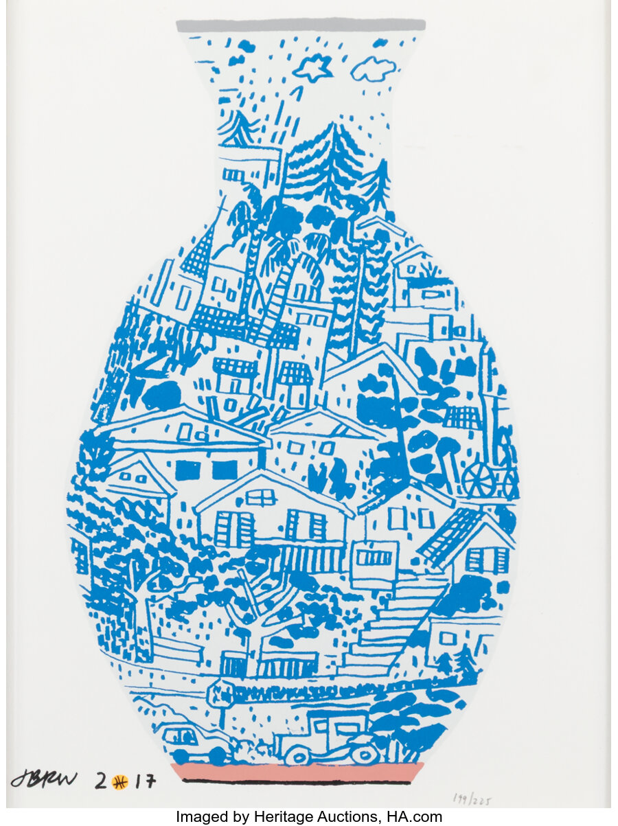 Jonas Wood - Blue Frimkess Landscape Pot