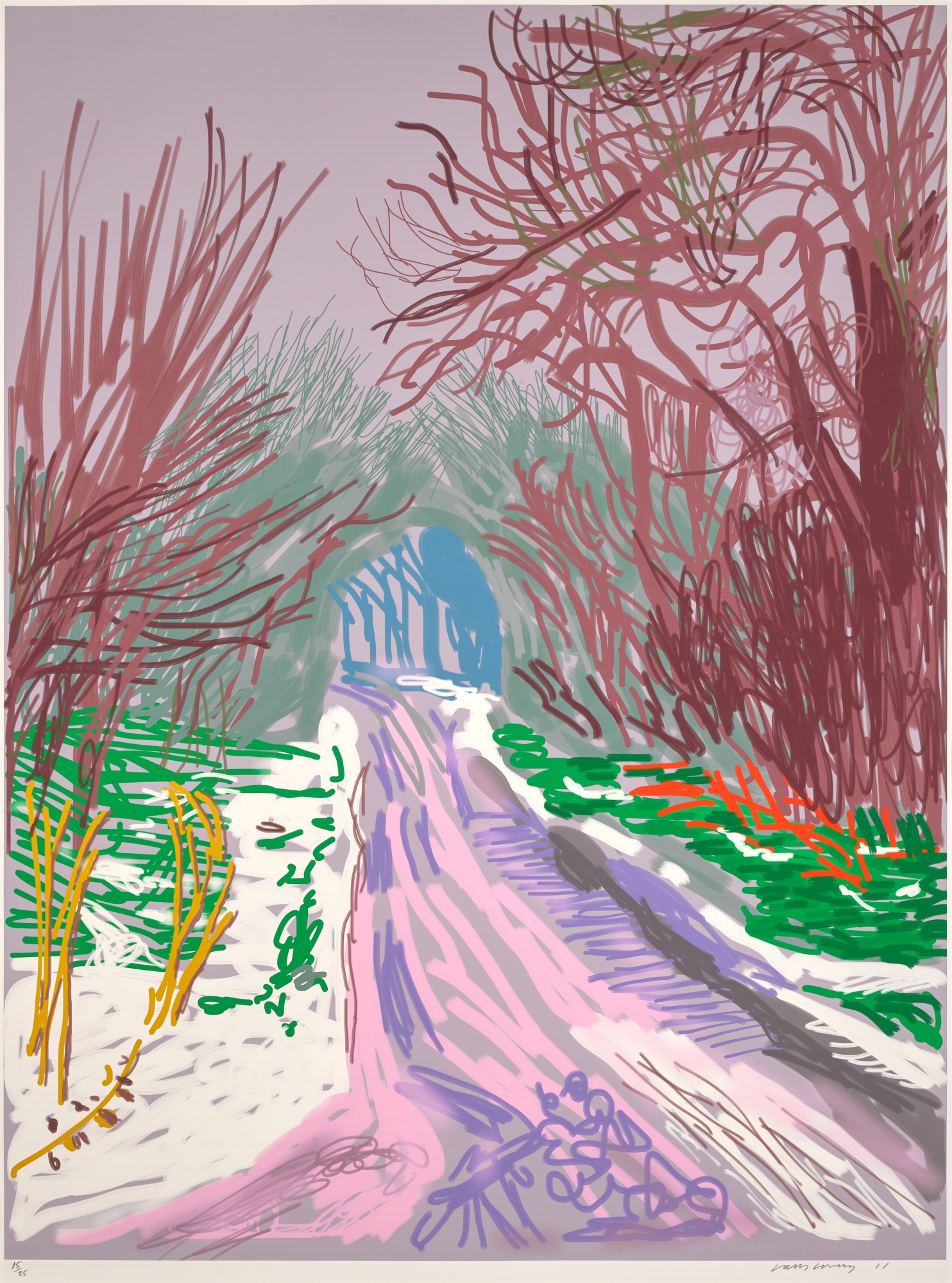 David Hockney - The Arrival of Spring in Woldgate, East Yorkshire in 2011 (twenty eleven) - 4 January