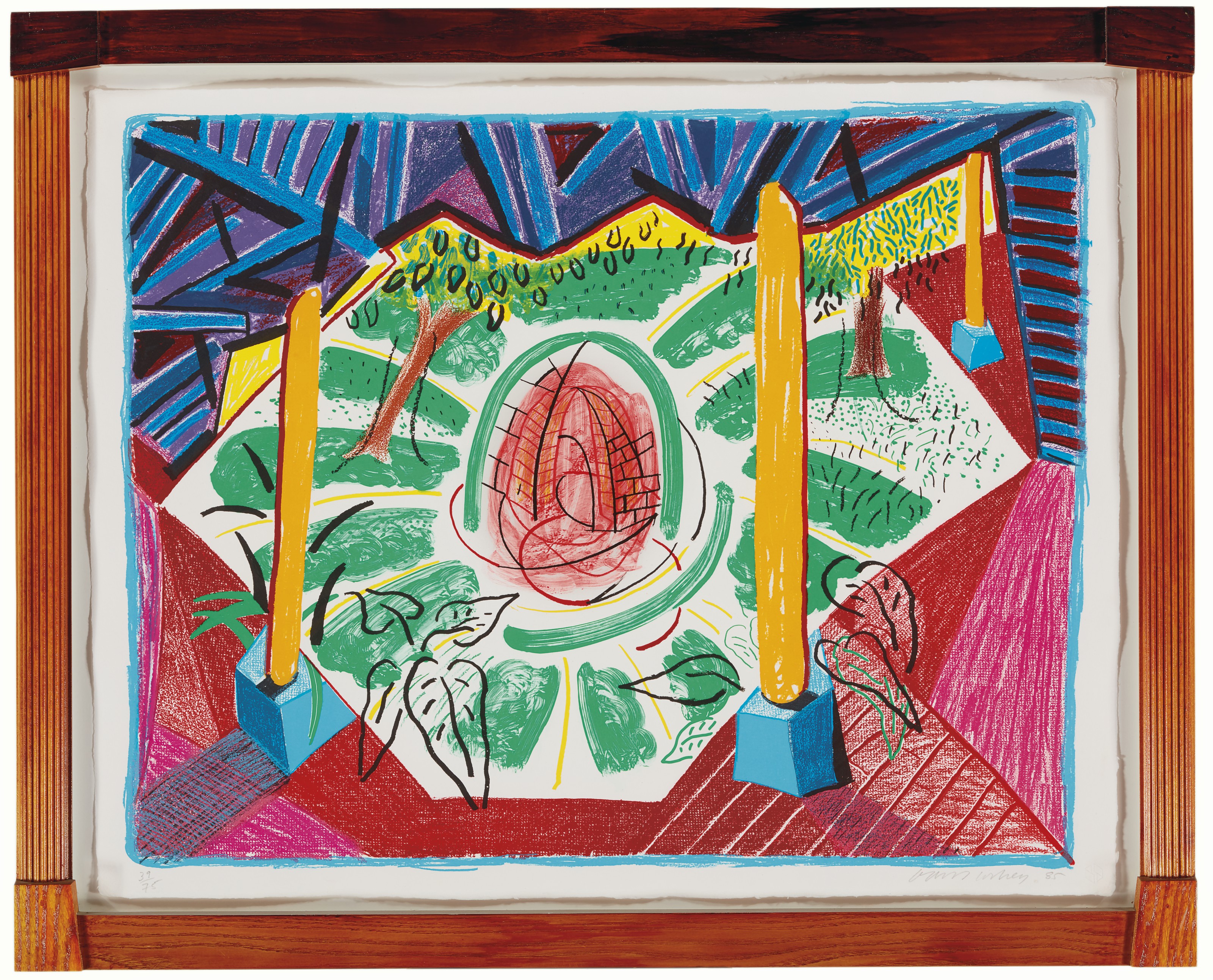 David Hockney - Views of Hotel Well II, from Moving Focus