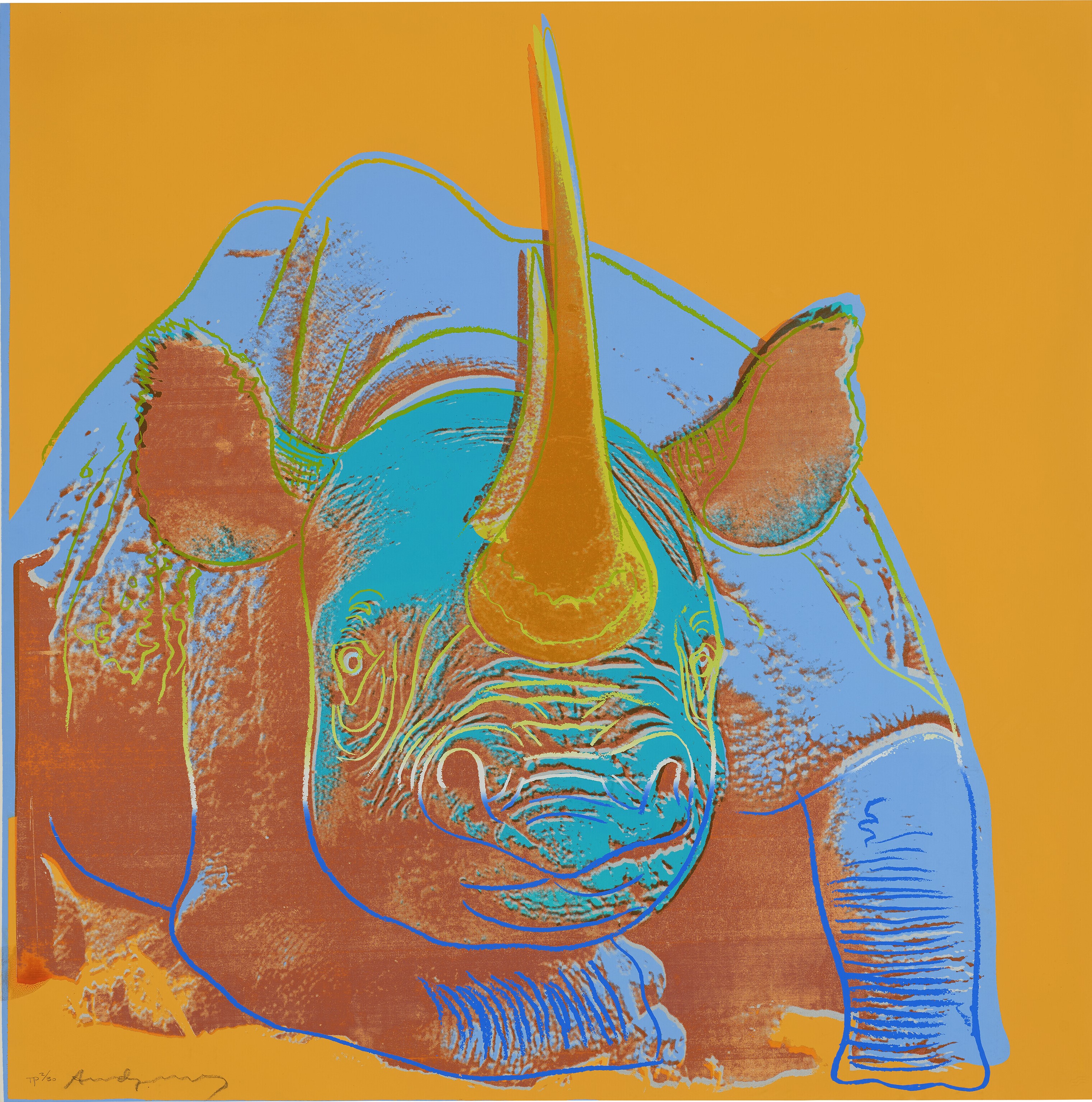 Andy Warhol - Black Rhinoceros, from Endangered Species