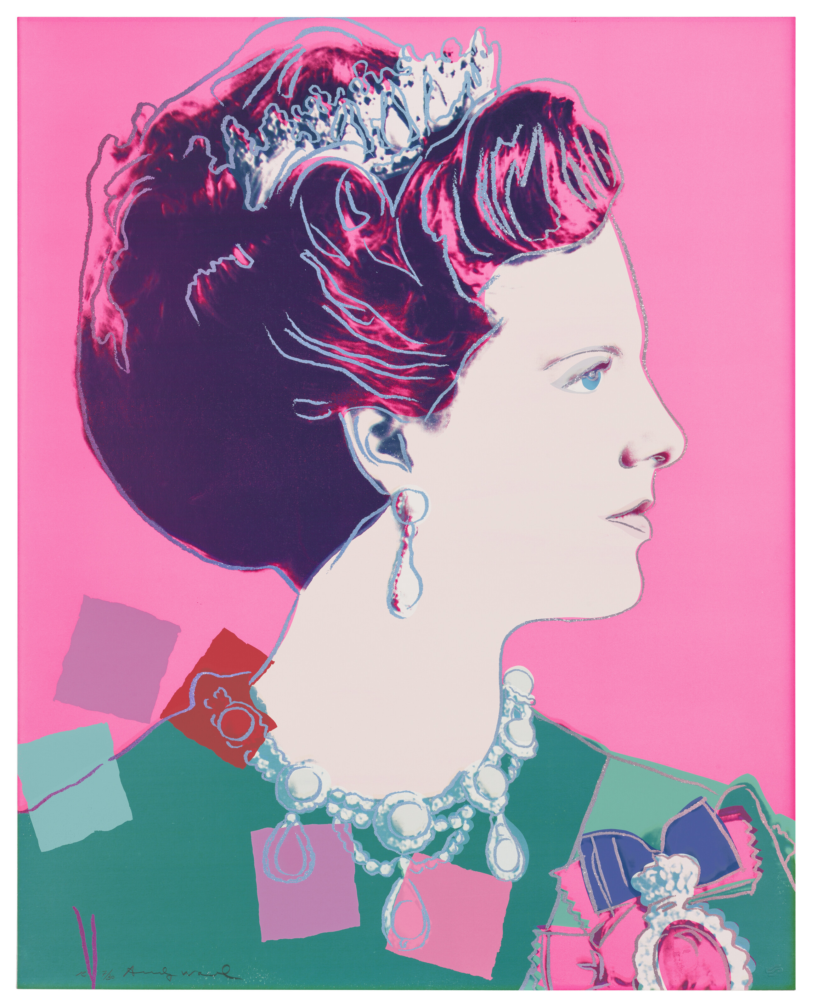 Andy Warhol - Queen Margrethe II of Denmark, from: Reigning Queens (Royal Edition)
