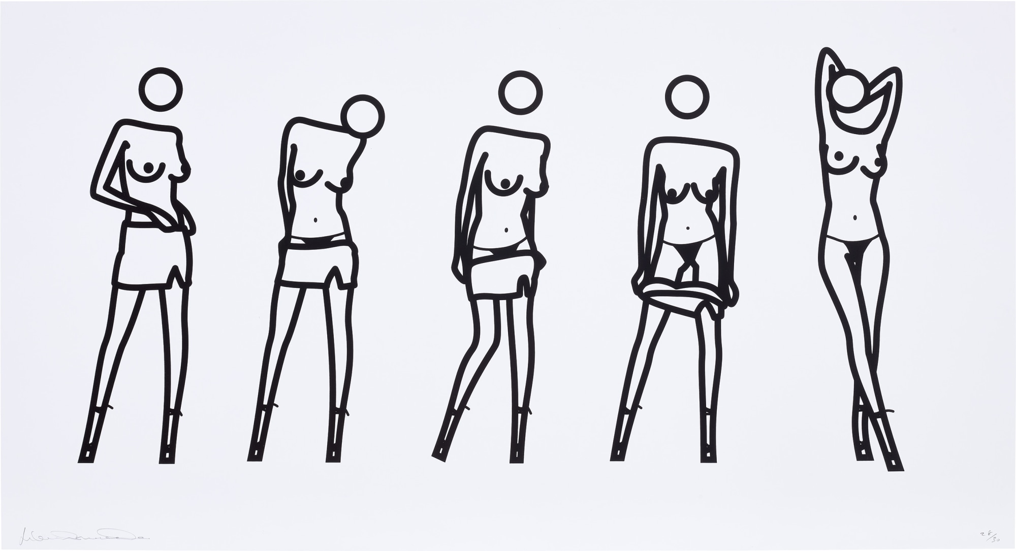 Julian Opie - Bijou Gets Undressed. 6 (C. 55)