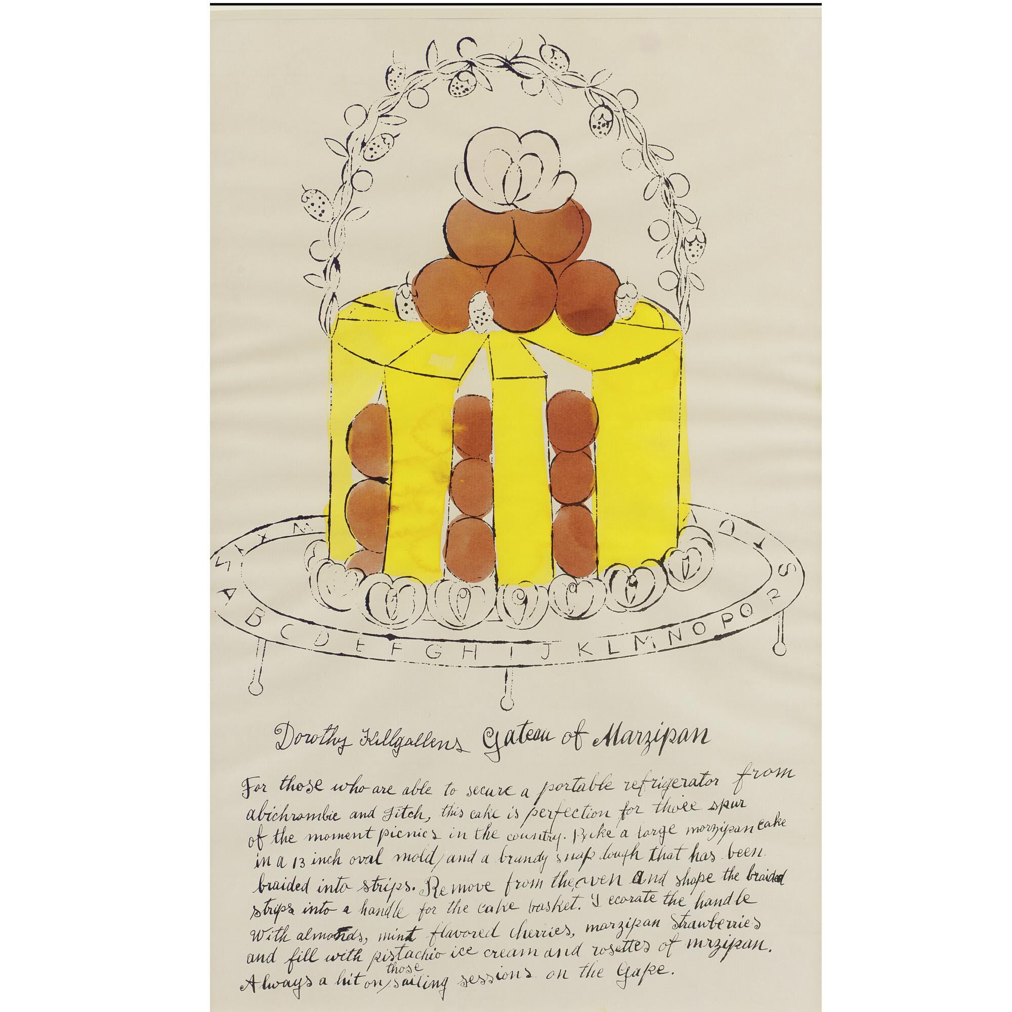 Andy Warhol - Dorothy Killgallens Gateau of Marzipan (from Wild Raspberries)