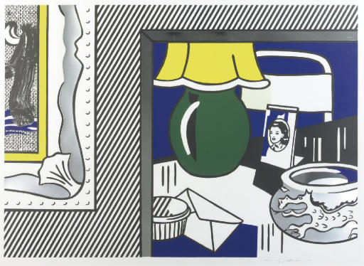 Roy Lichtenstein - Two Paintings: Green Lamp, from Paintings Series (C. 201)