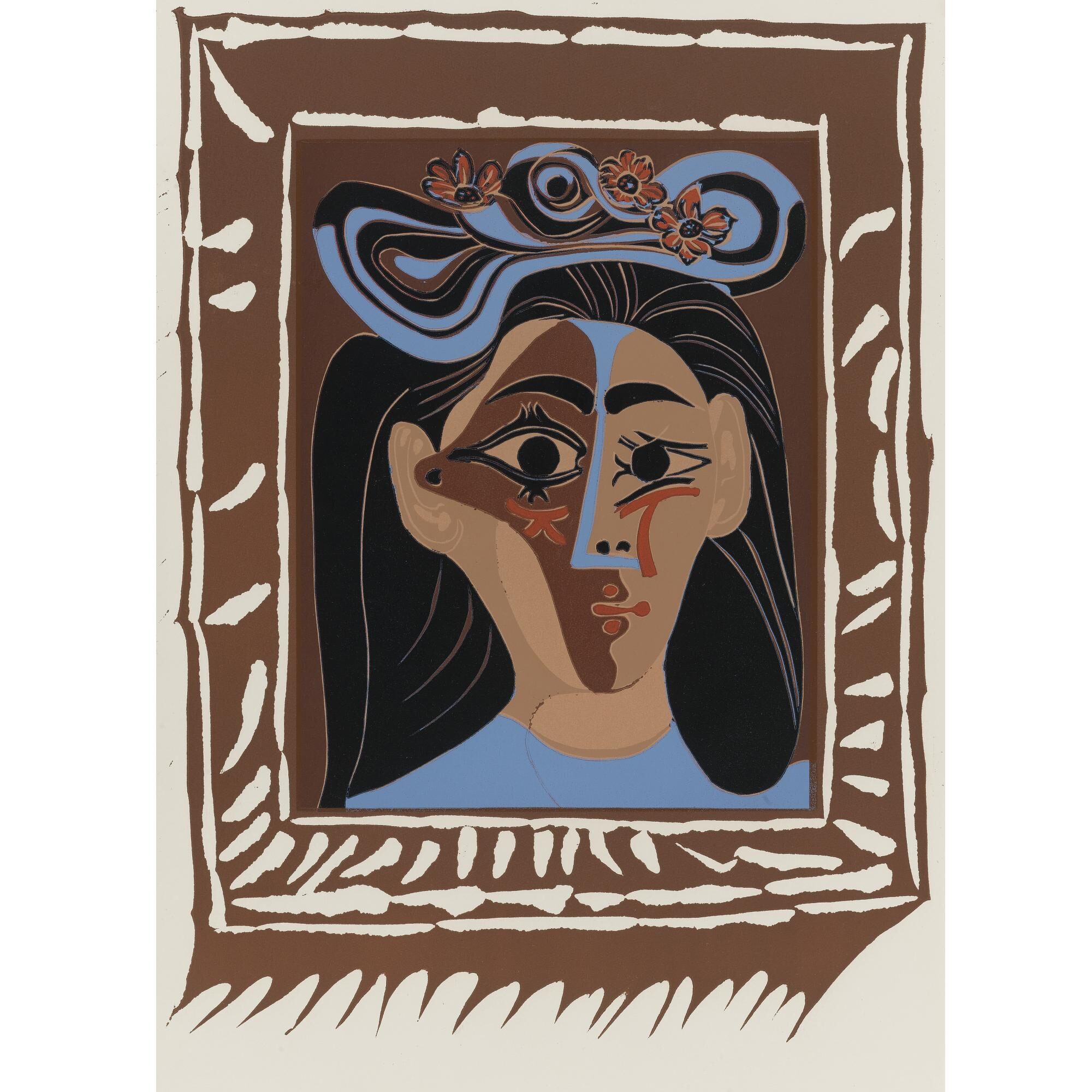Pablo Picasso - jacqueline au chapeau a fleurs