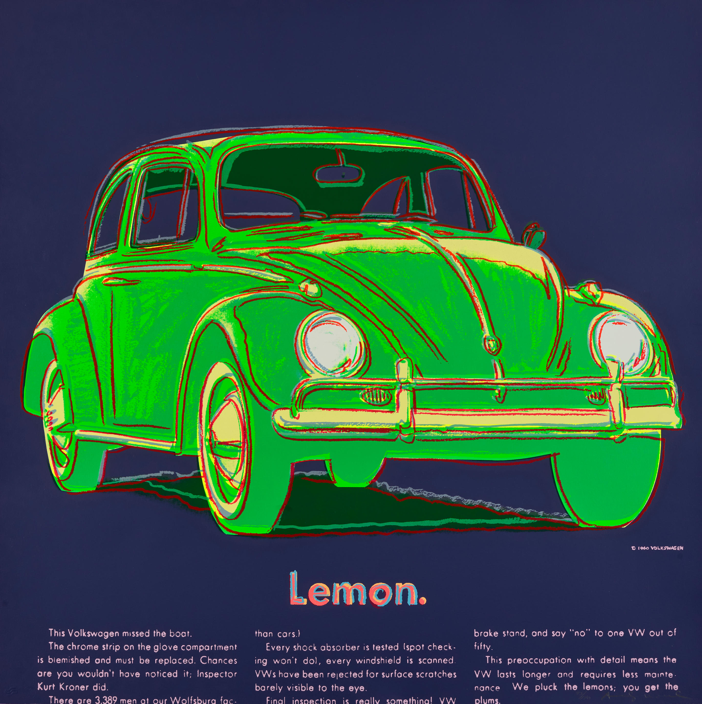 Andy Warhol - Volkswagen, from Ads (Feldman & Schellmann II.358)
