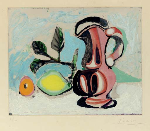 Pablo Picasso - Nature morte au citron et pichet rouge