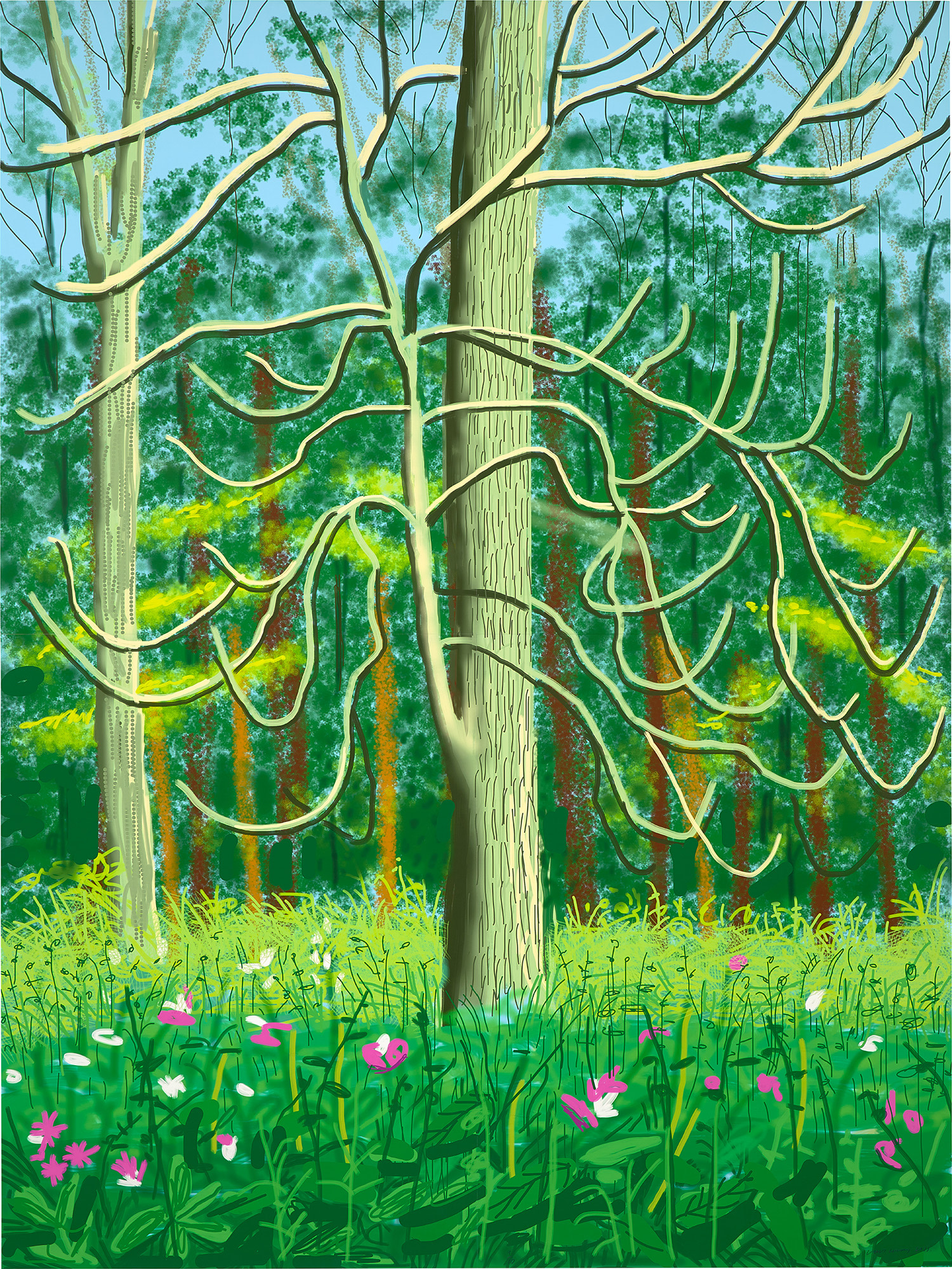 David Hockney - The Arrival of Spring in Woldgate, East Yorkshire in 2011 (twenty eleven) - 4 May