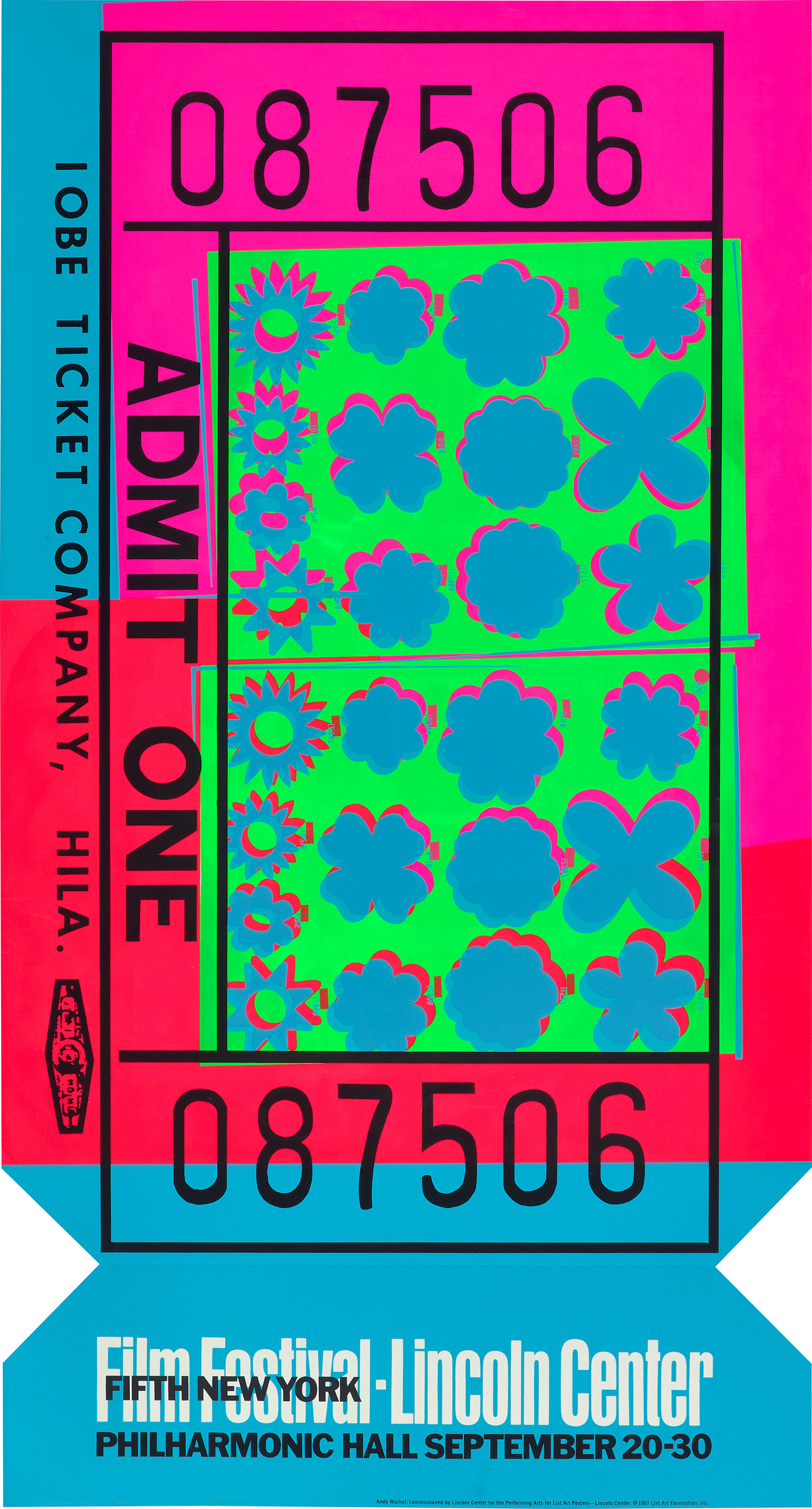 Andy Warhol - LINCOLN CENTER TICKET (FELDMAN/SCHELLMAN II.19)