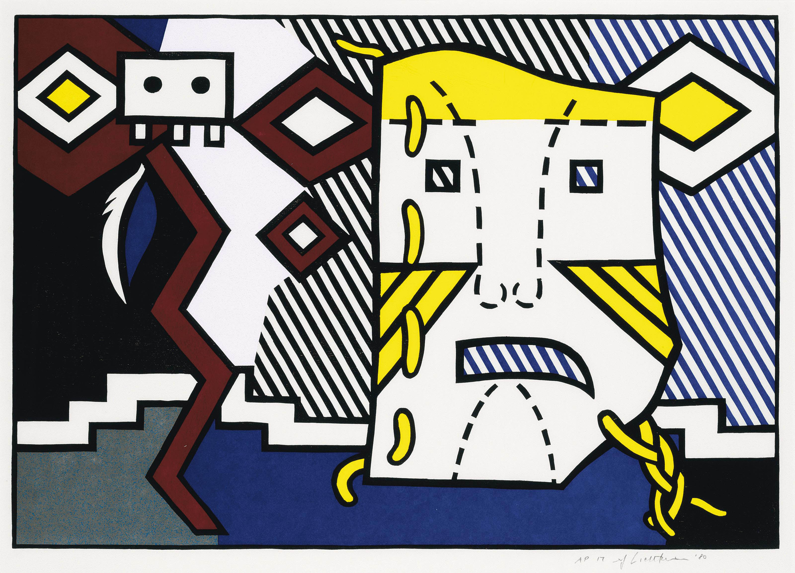 Roy Lichtenstein - American Indian Theme V, from American Indian Theme Series