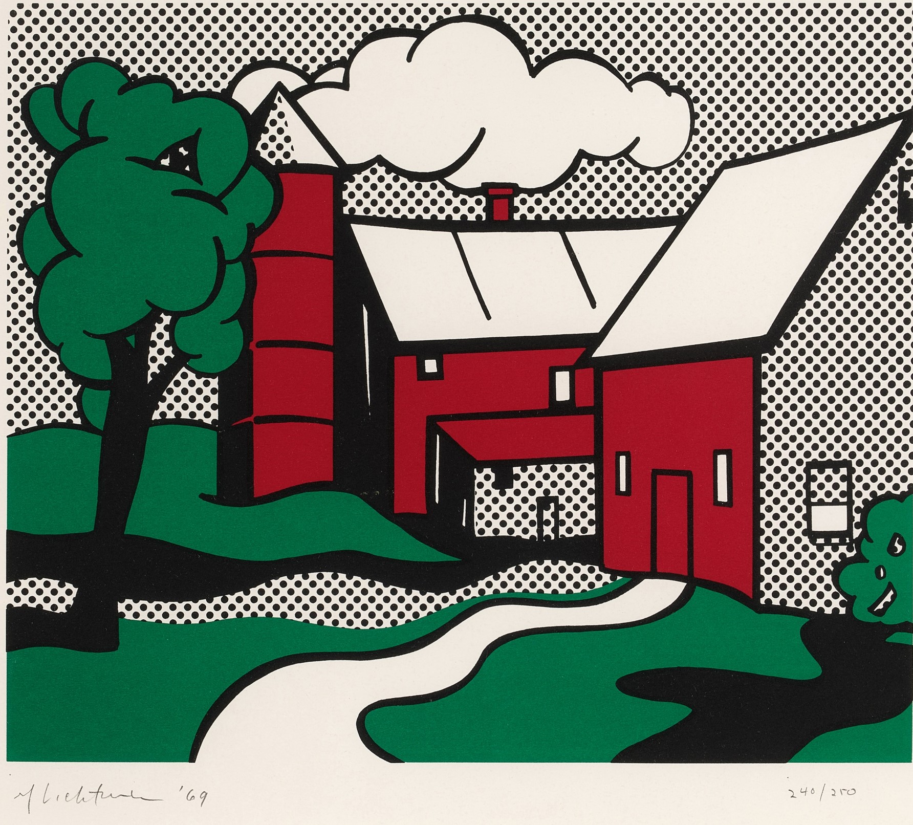 Roy Lichtenstein - Red Barn (Corlett 89)
