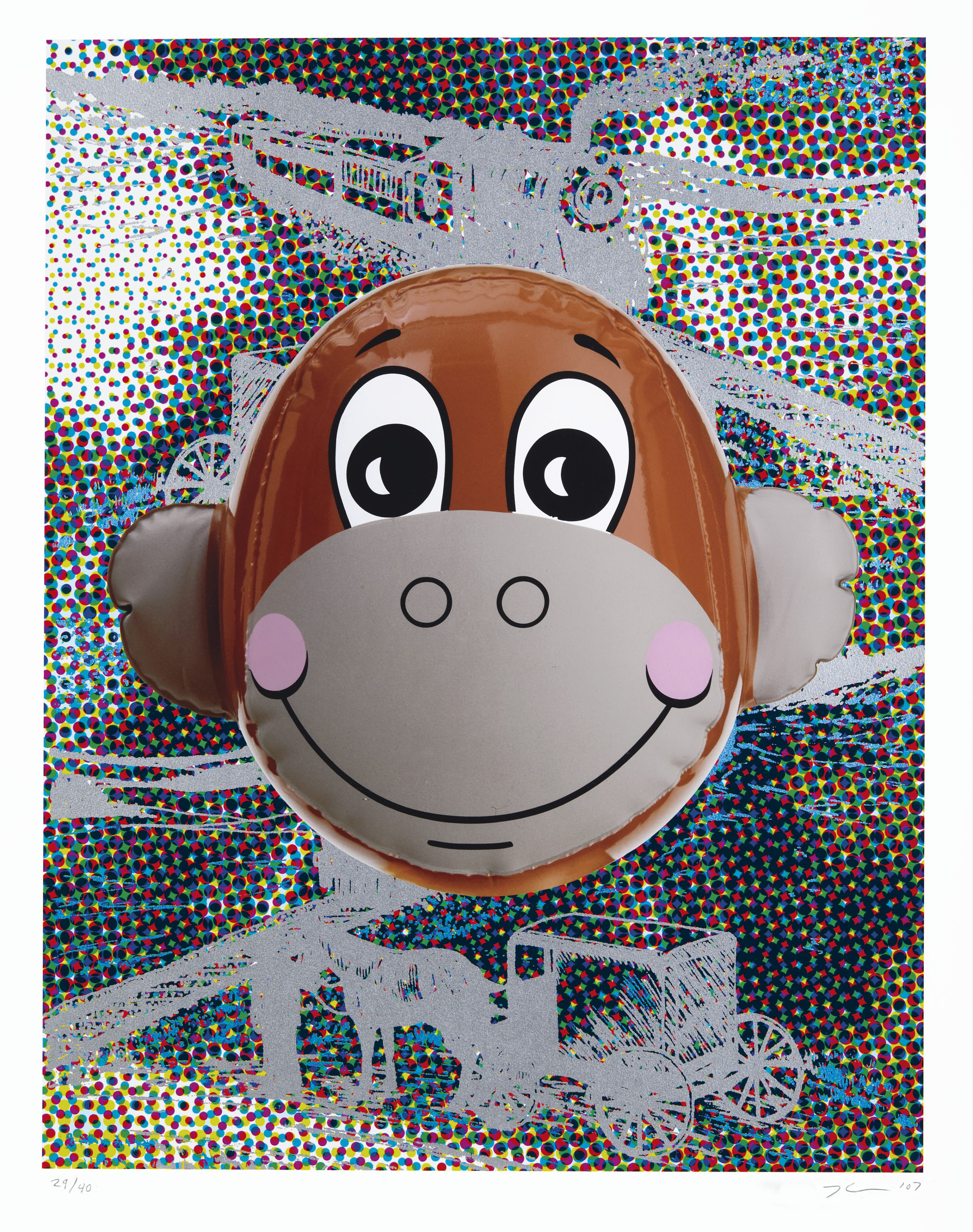 Jeff Koons - Monkey Train (Dots)