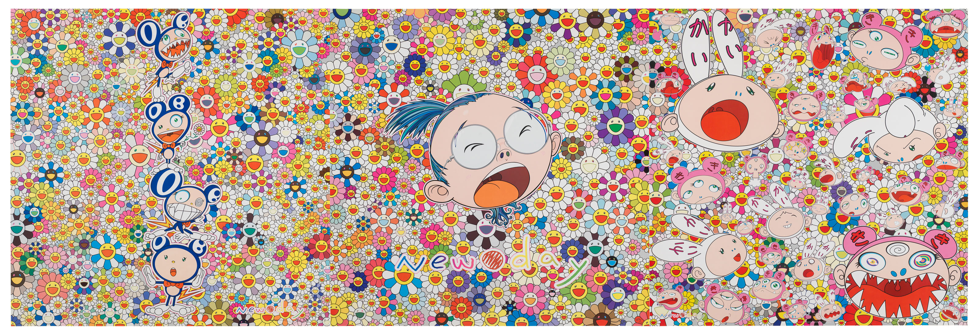 Takashi Murakami - New Day: DOB Totem Pole New ;& Day: Self-Portrait ;& New Day: Lots, Lots of Kaikai and Kiki
