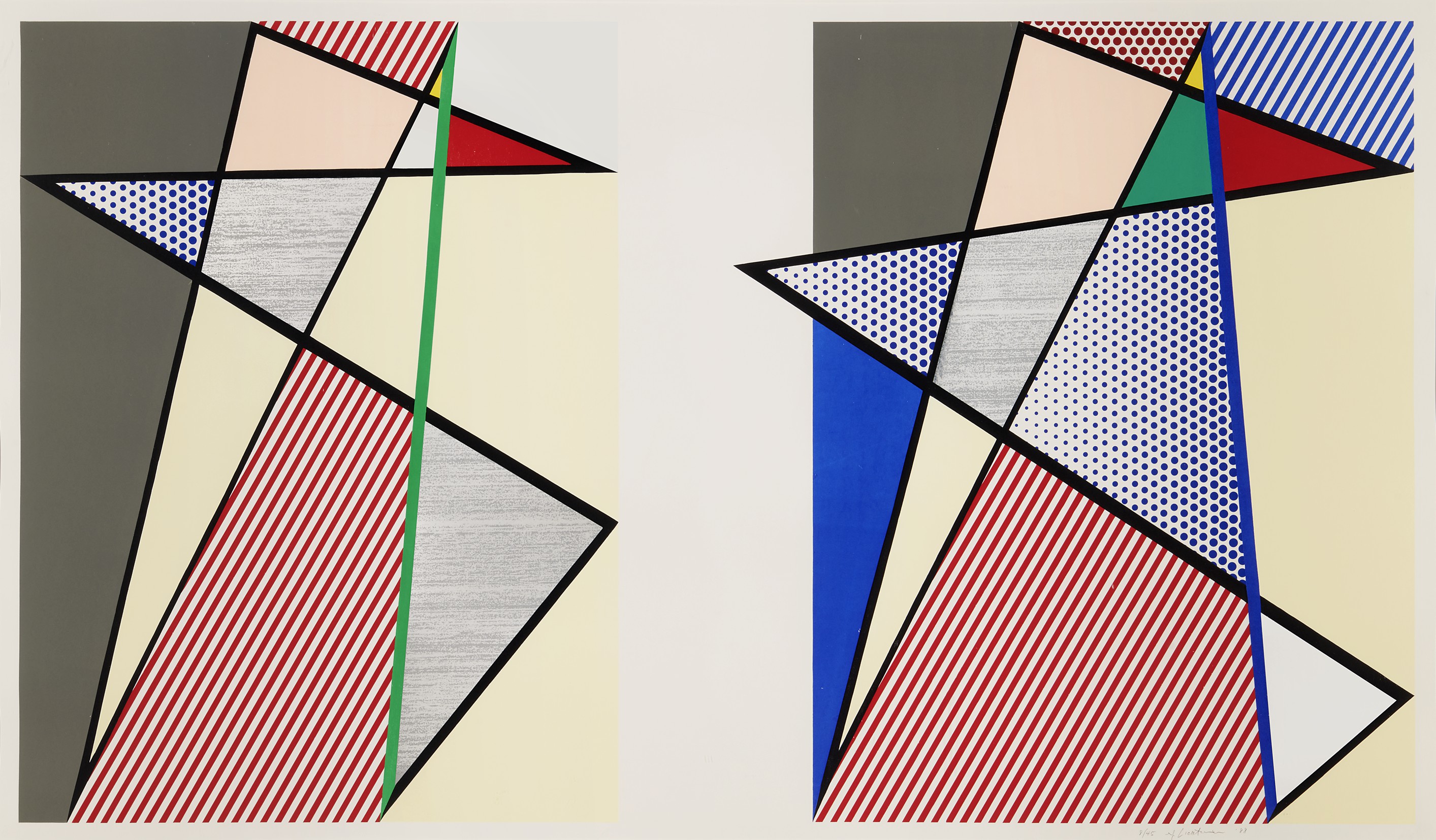 Roy Lichtenstein - Imperfect Diptych, 57 ' x 93 ', from: Imperfect Series